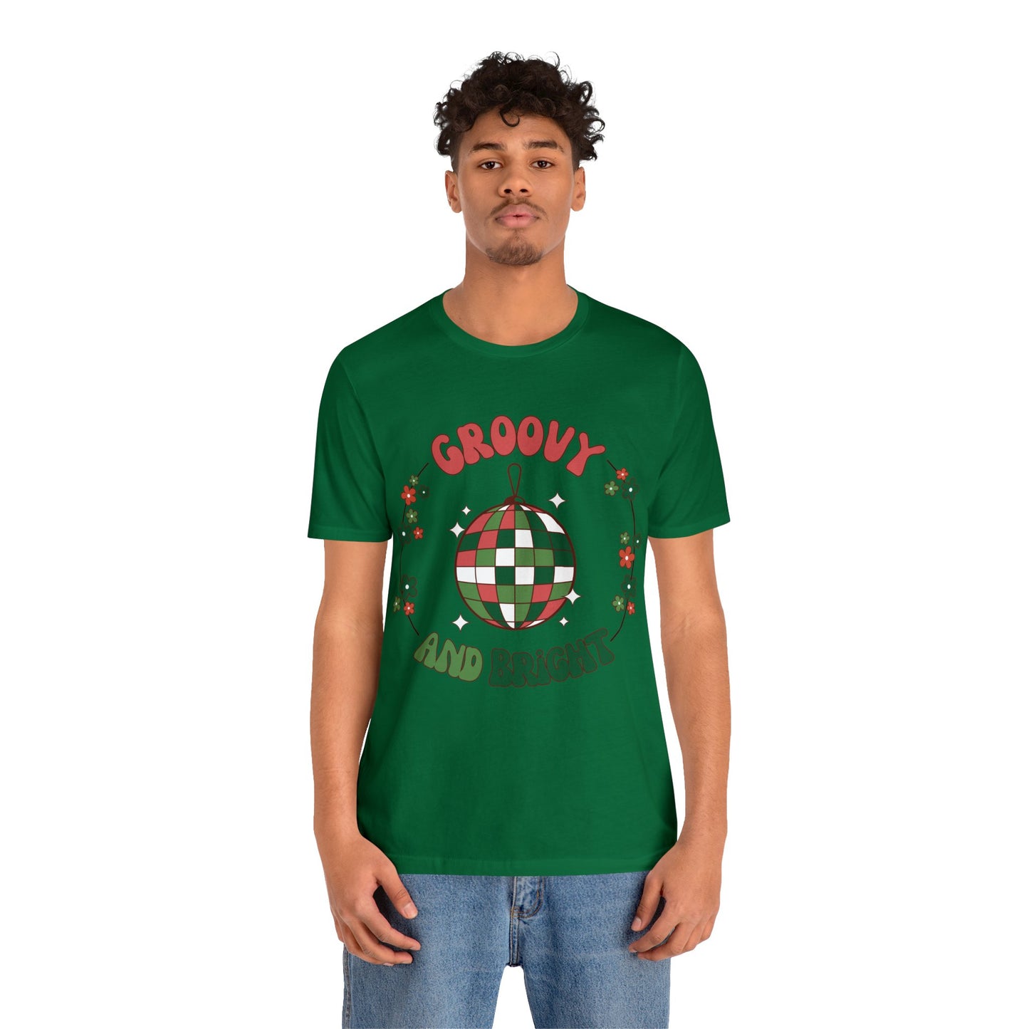 Red Circle Merry and Bright Jingle Ball - Unisex T-shirt