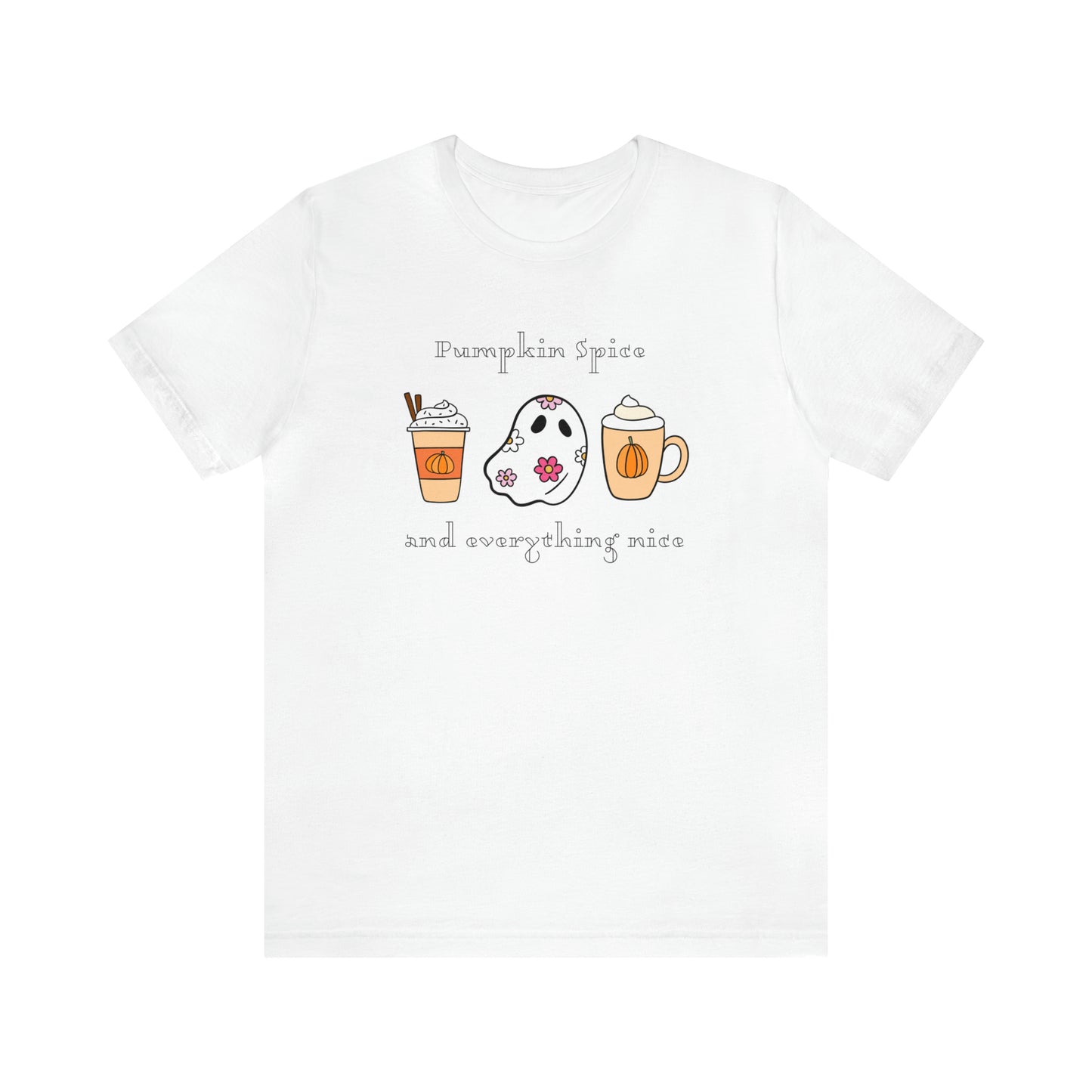 Color Flower - Pumpkin Ghost, Unisex Jersey Short Sleeve Tee