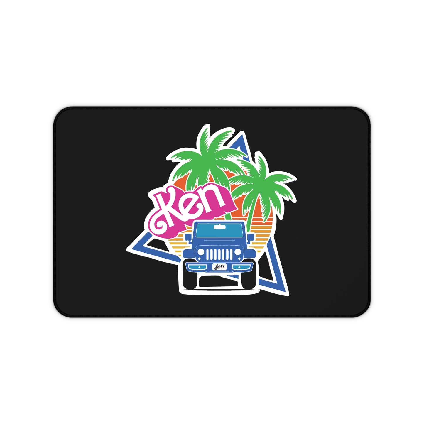 Ken Blue Jeep Desk Mat, 12 x 18 inches