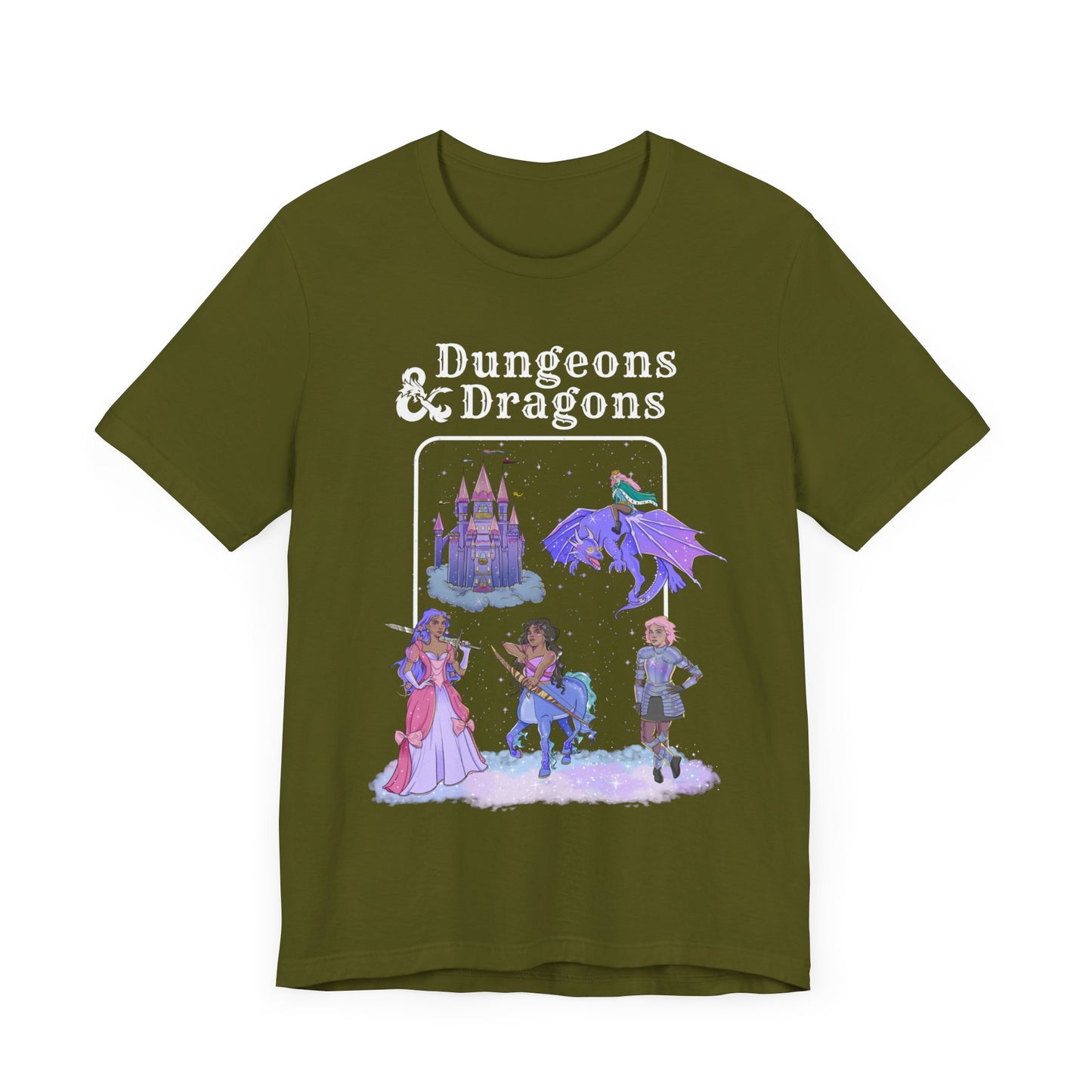 Dragons and Dungeons Pride Shield in back - Unisex Shirt
