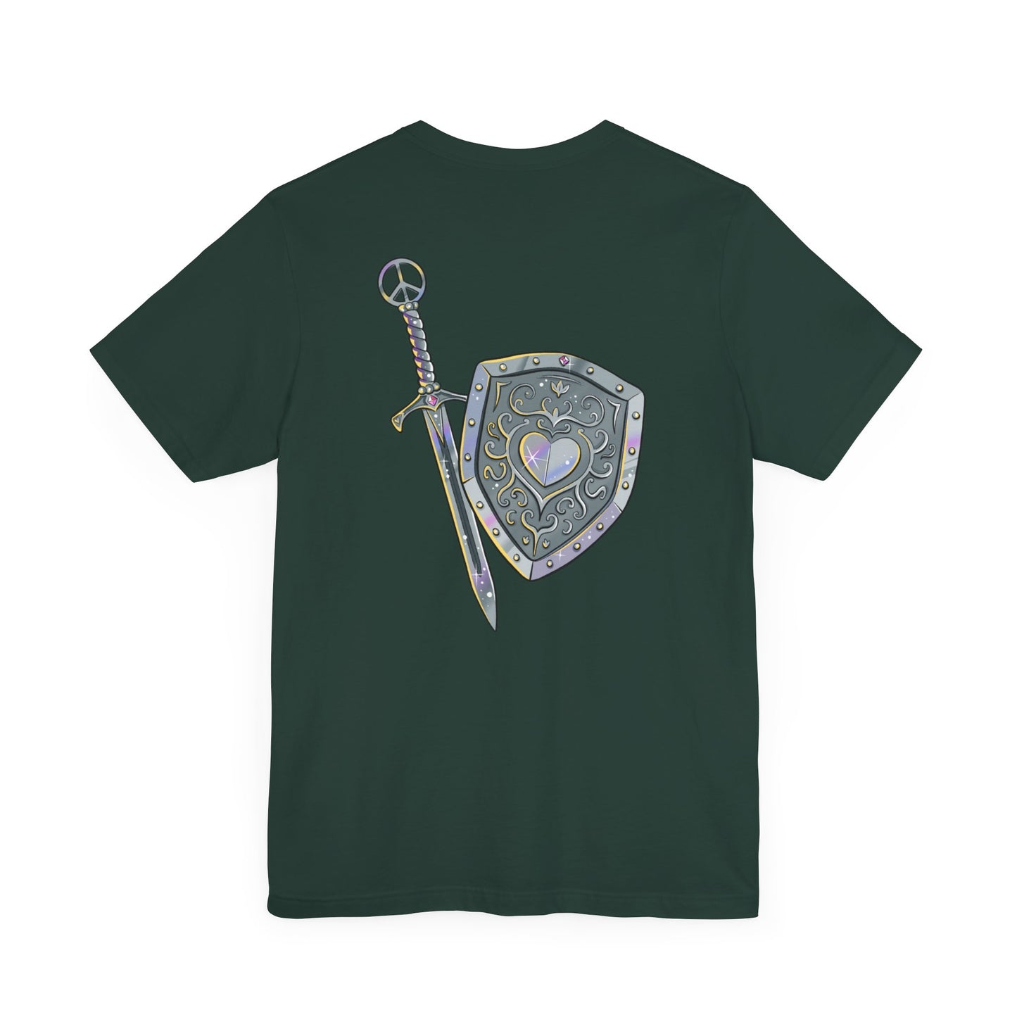 Dragons and Dungeons Pride Shield in back - Unisex Shirt