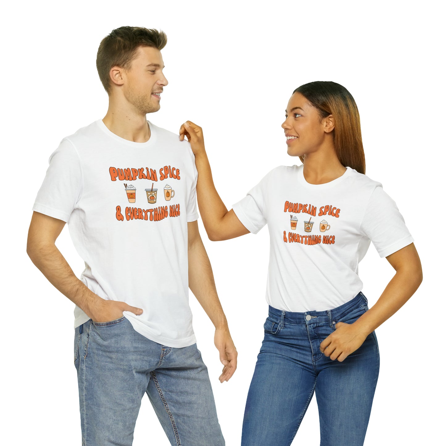 Three Pumpkin Spice, Unisex Jersey Short Sleeve Tee
