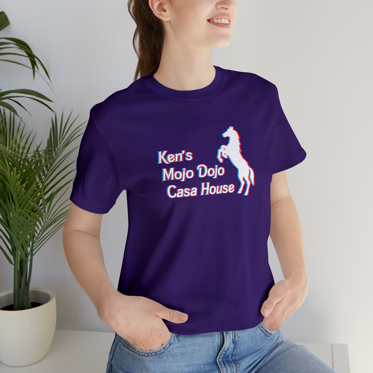 3D Glasses: Ken's Mojo Dojo Casa House, Unisex Jersey Short Sleeve Tee