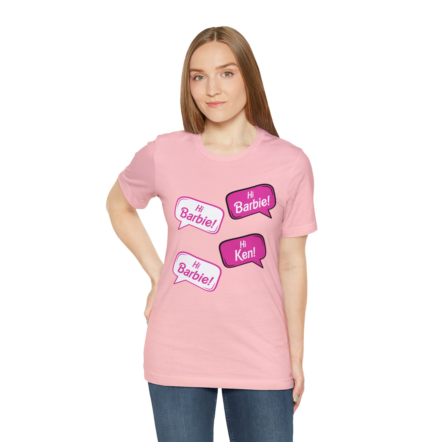 Hi Barbie Hi Ken Hi Alan, Unisex Jersey Short Sleeve Tee