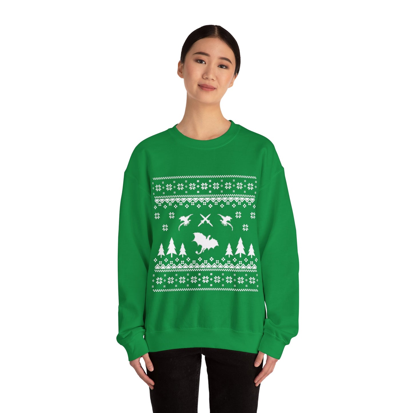 8-Bit Dragon Christmas version 4 - Unisex Sweatshirt