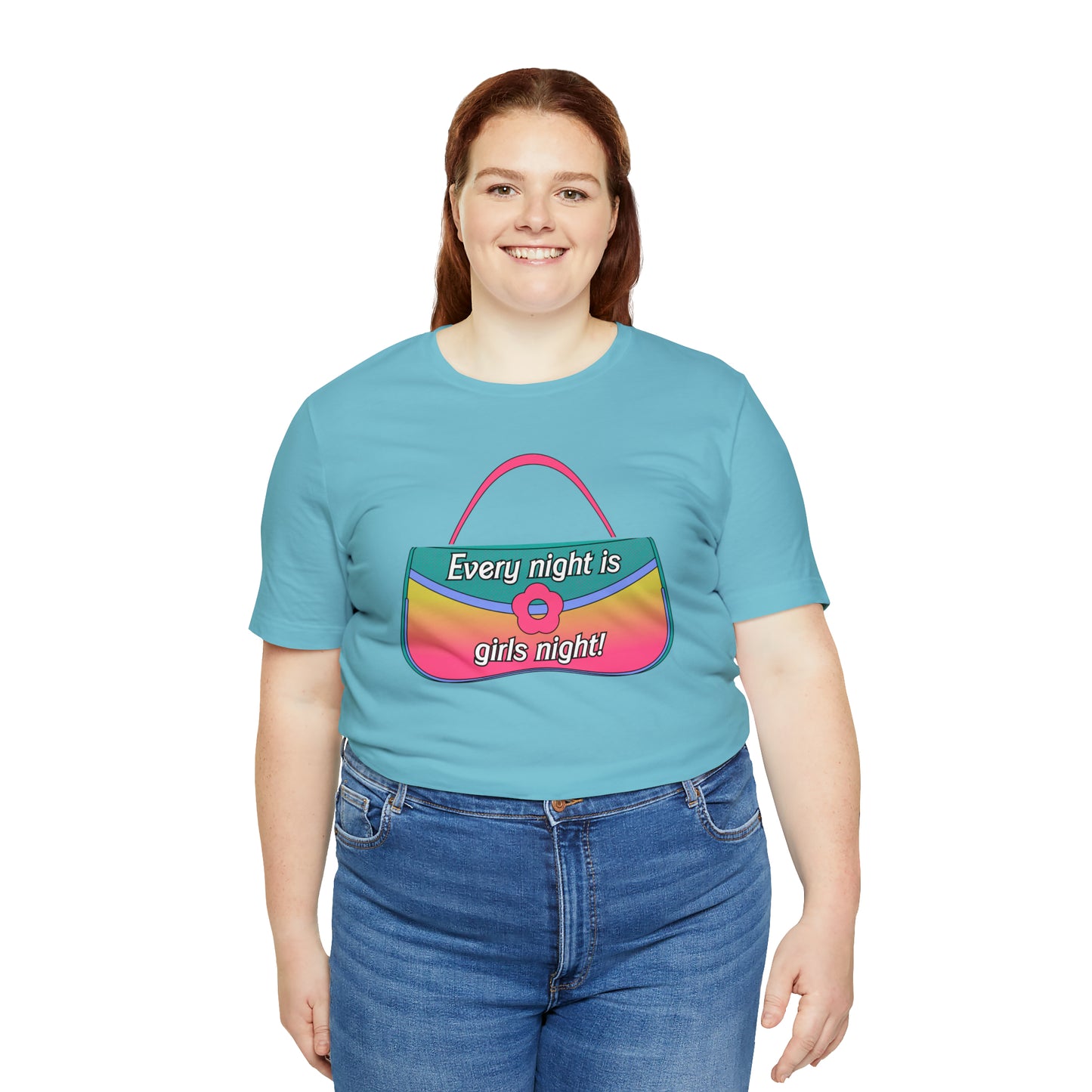 90's Purse: Every Night is Girl's Night, Unisex Jersey Short Sleeve Tee