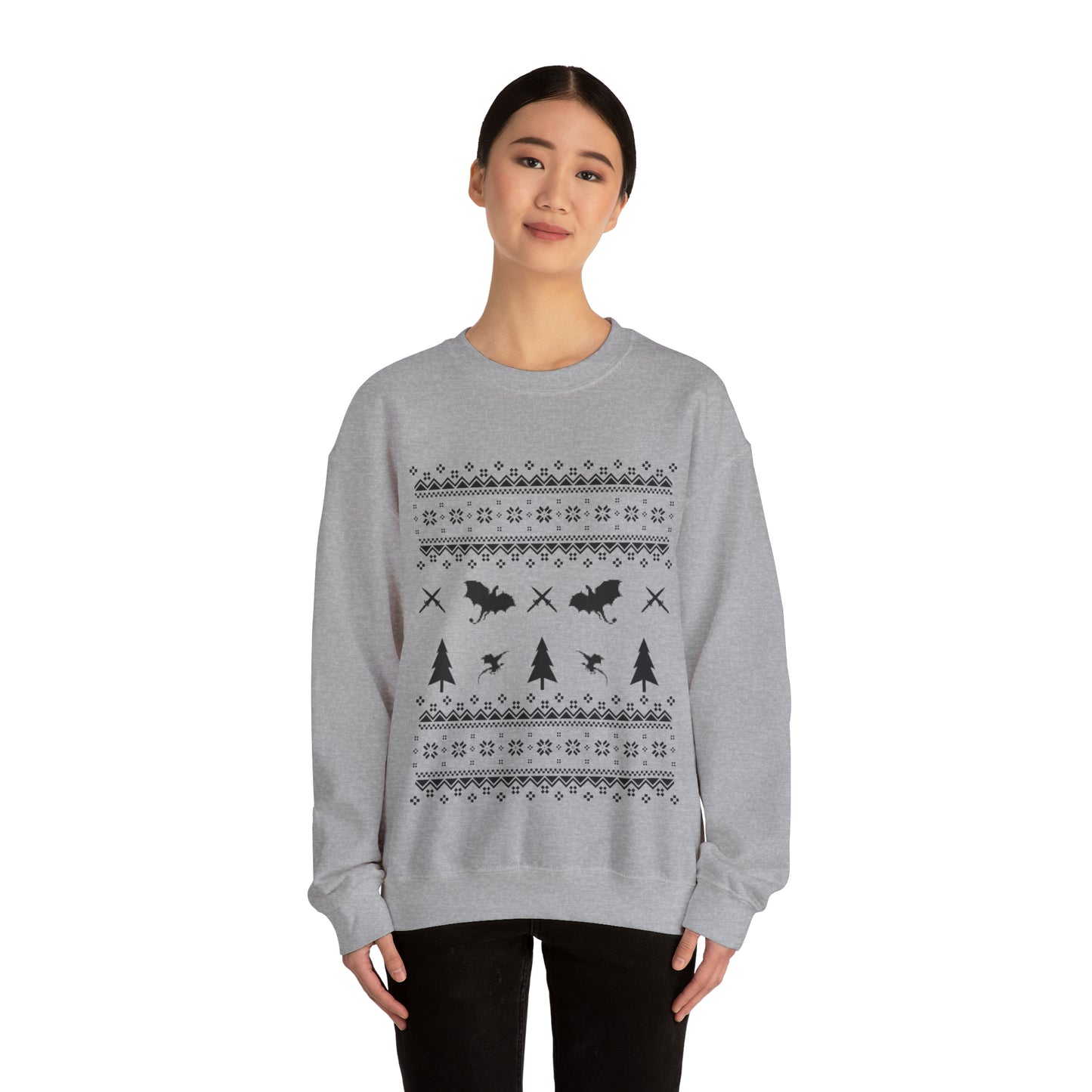 8-Bit Dragon Christmas version 1 - Unisex Sweatshirt