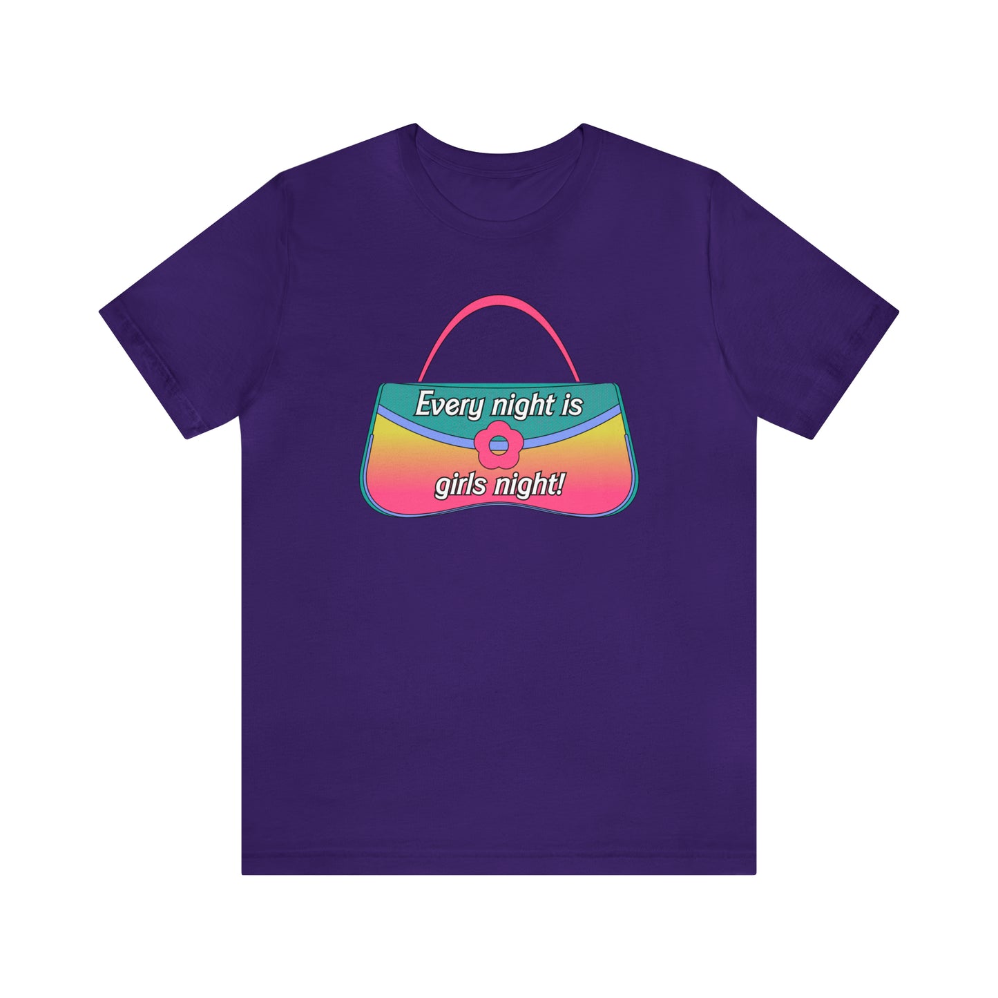 90's Purse: Every Night is Girl's Night, Unisex Jersey Short Sleeve Tee