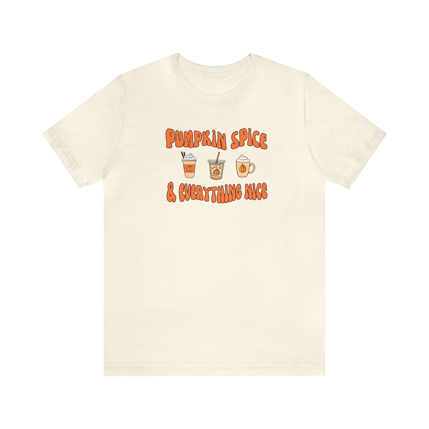 Three Pumpkin Spice, Unisex Jersey Short Sleeve Tee