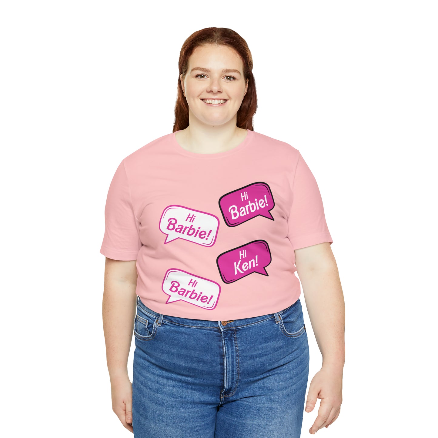 Hi Barbie Hi Ken Hi Alan, Unisex Jersey Short Sleeve Tee