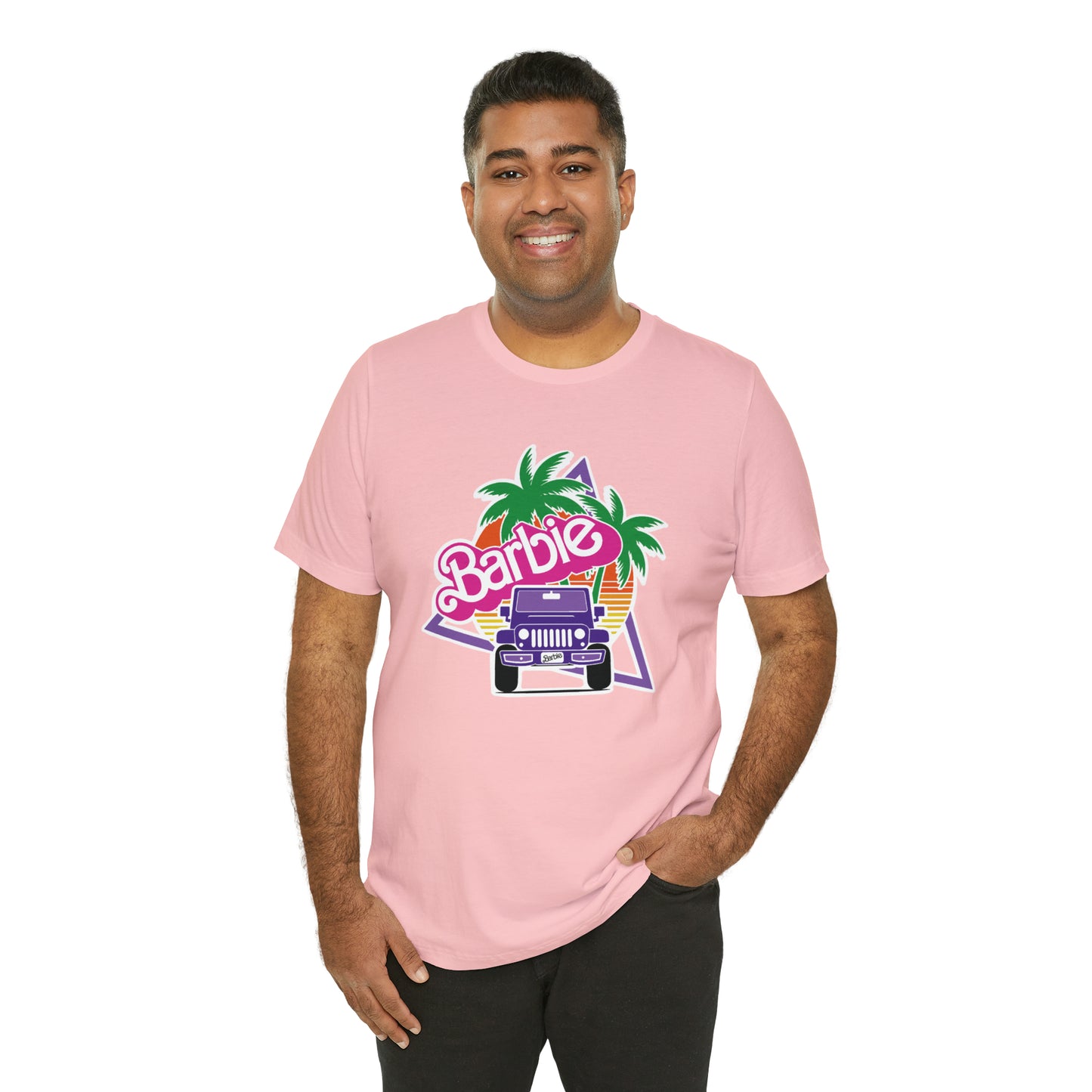 Purple jeep, Beep Beep Barbie Jeep, Unisex Jersey Short Sleeve Tee