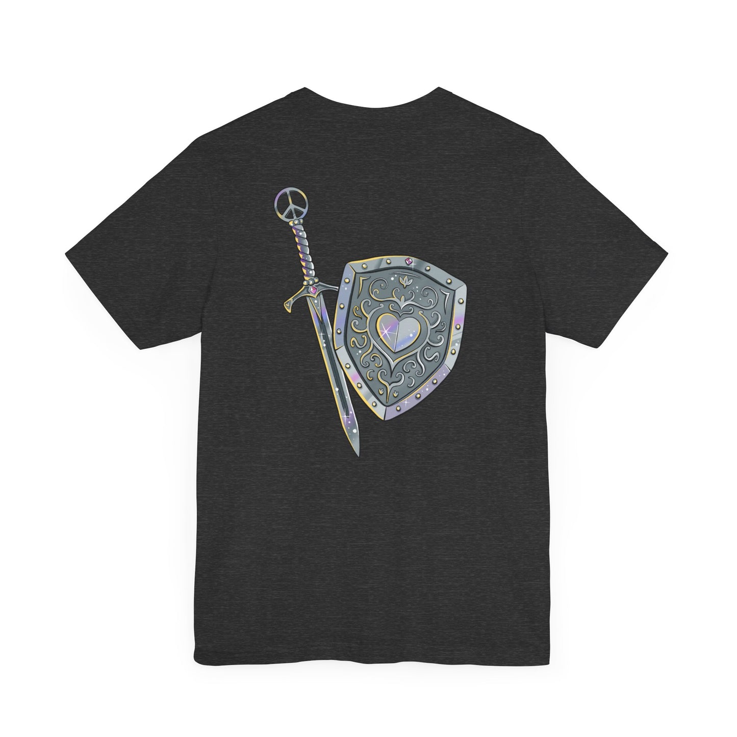 Dragons and Dungeons Pride Shield in back - Unisex Shirt