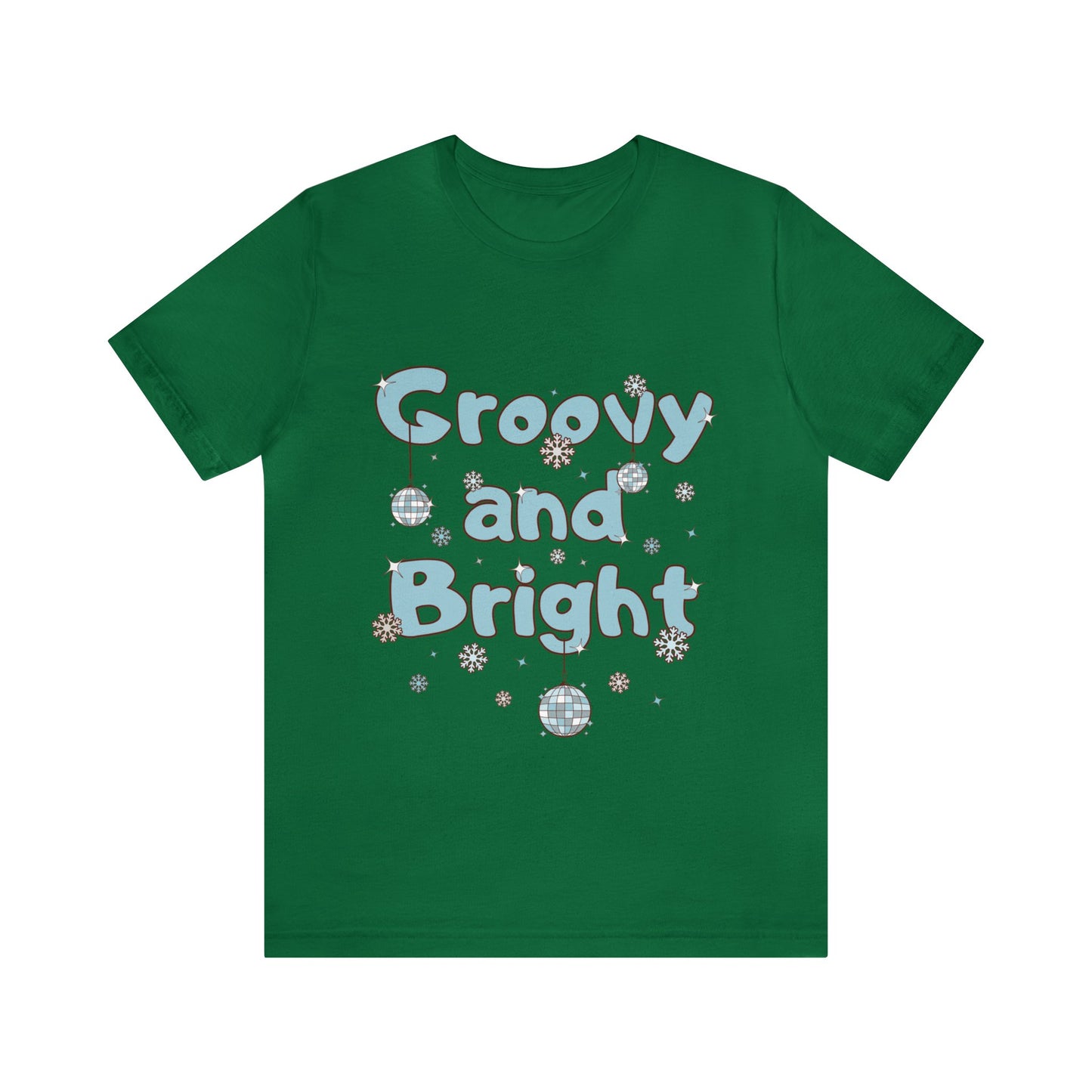 Silver and Blue - Groovy and Bright Jingle Disco Ball - Unisex T-shirt