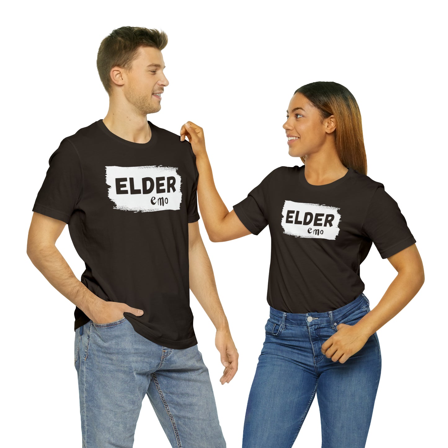 WHITE LETTER Elder Emo, Unisex Jersey Short Sleeve Tee