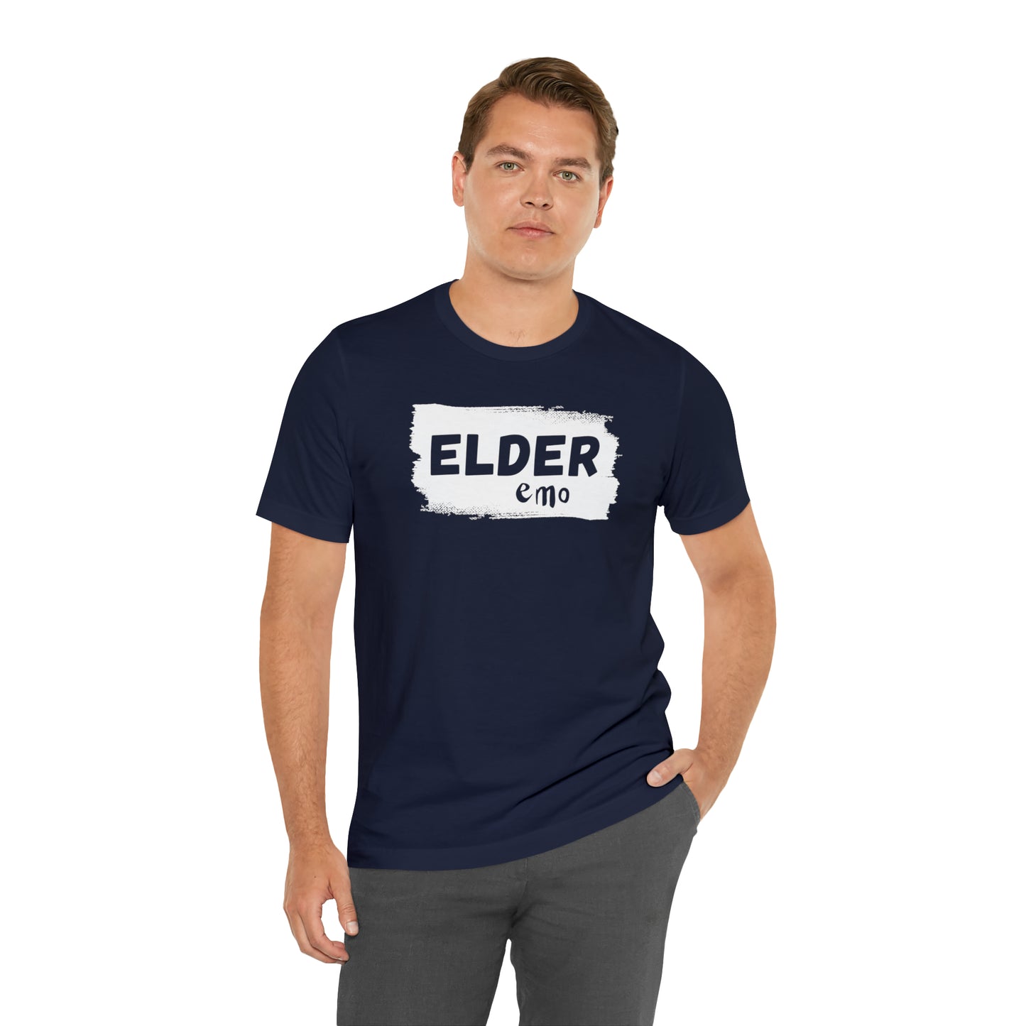 WHITE LETTER Elder Emo, Unisex Jersey Short Sleeve Tee