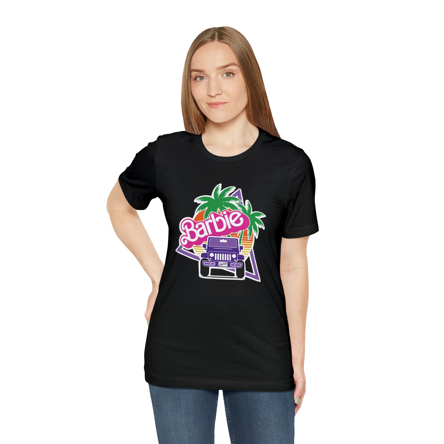 Purple jeep, Beep Beep Barbie Jeep, Unisex Jersey Short Sleeve Tee