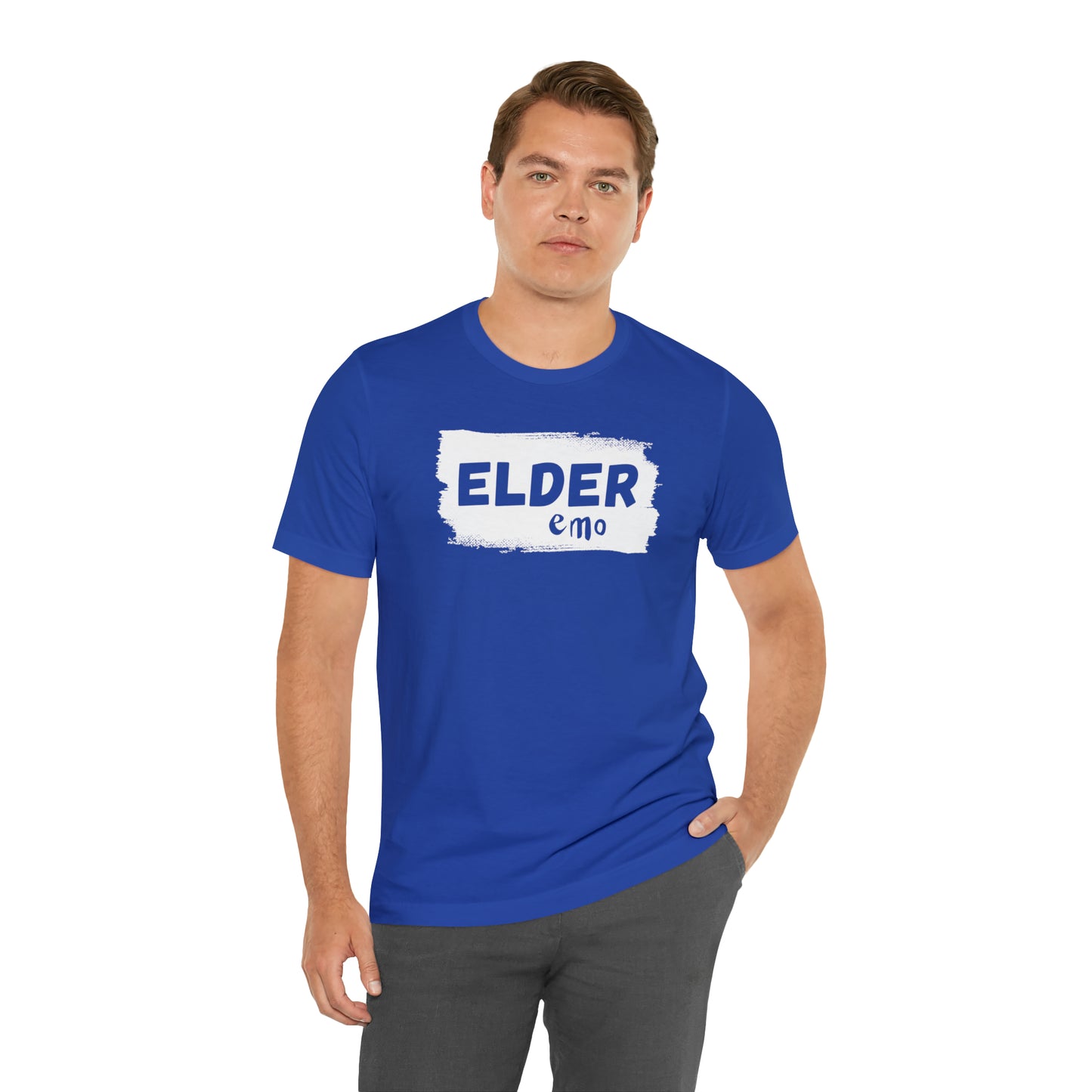 WHITE LETTER Elder Emo, Unisex Jersey Short Sleeve Tee