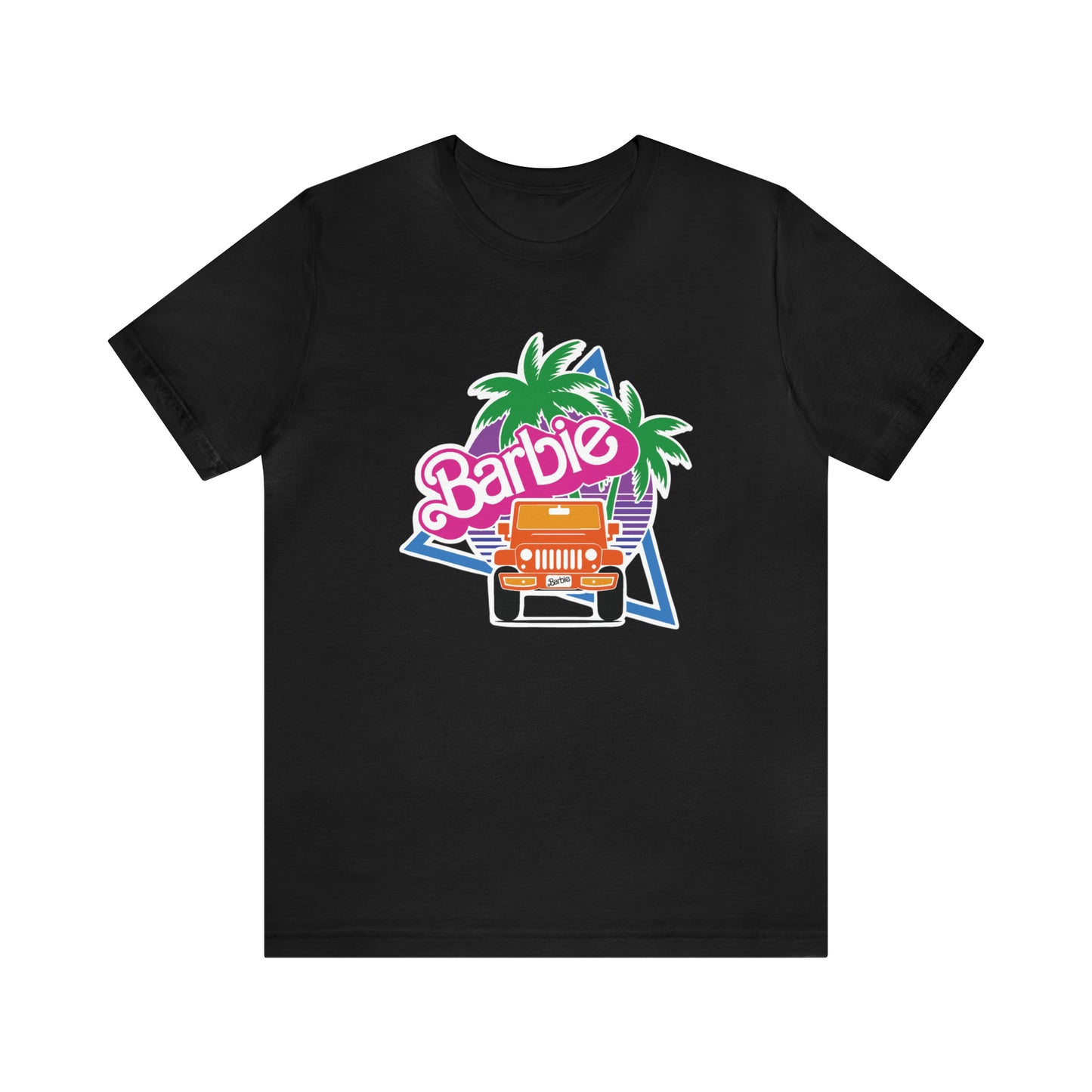 Orange, Beep Beep Barbie Jeep, Unisex Jersey Short Sleeve Tee