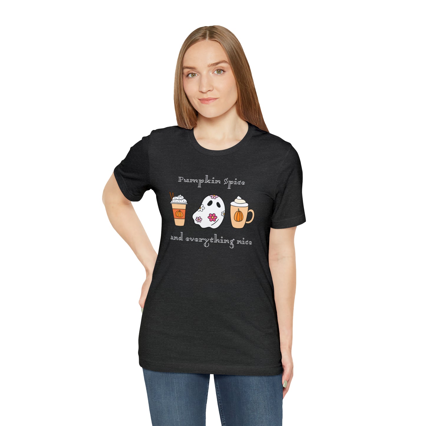 Color Flower - Pumpkin Ghost, Unisex Jersey Short Sleeve Tee