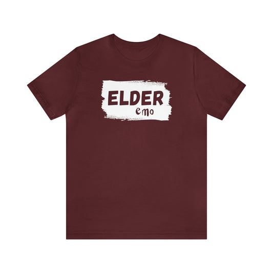WHITE LETTER Elder Emo, Unisex Jersey Short Sleeve Tee