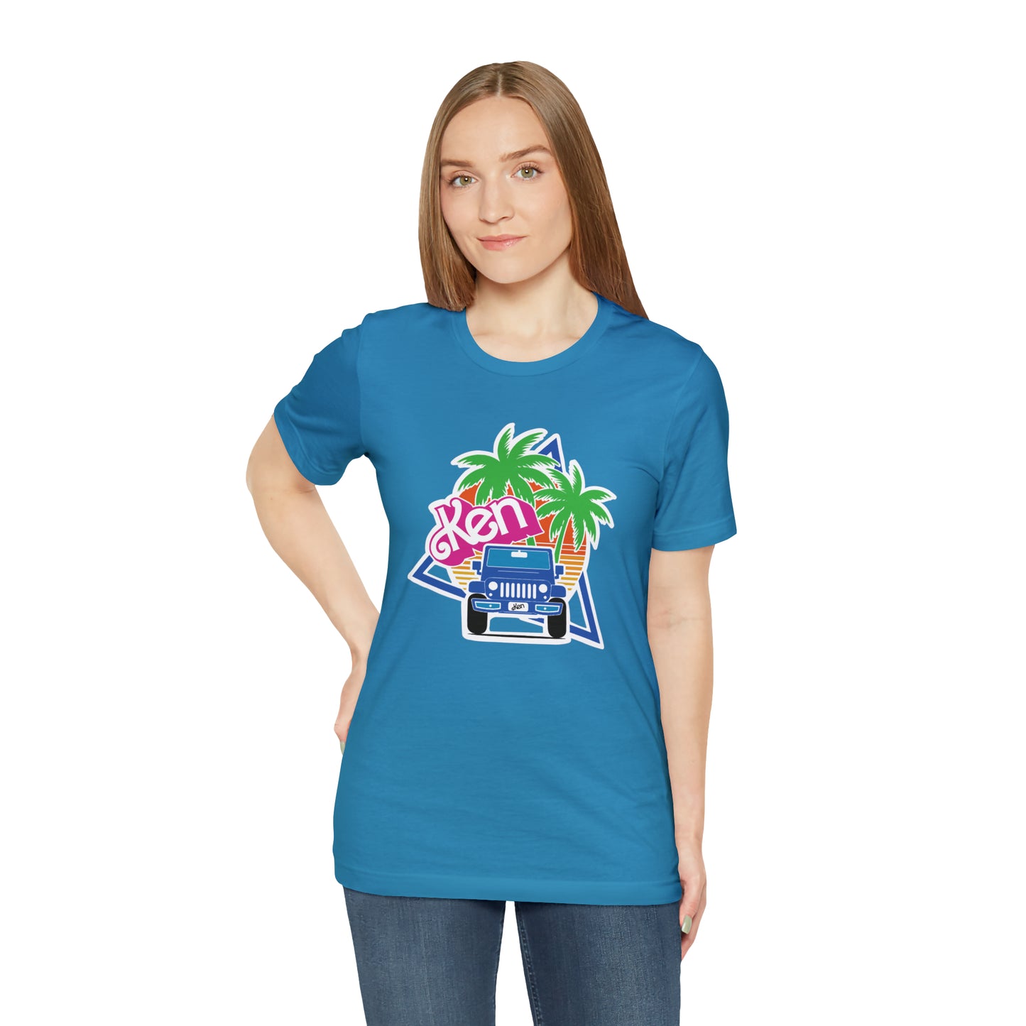 Blue Ken, Beep Beep KEN Jeep, Unisex Jersey Short Sleeve Tee