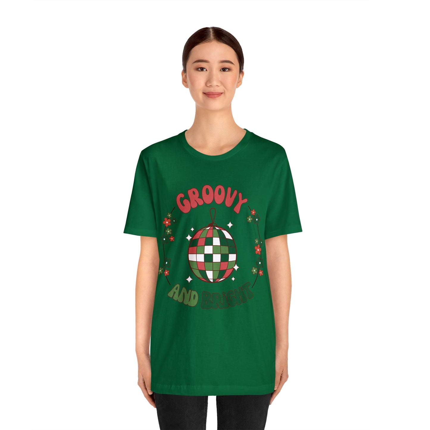 Red Circle Merry and Bright Jingle Ball - Unisex T-shirt