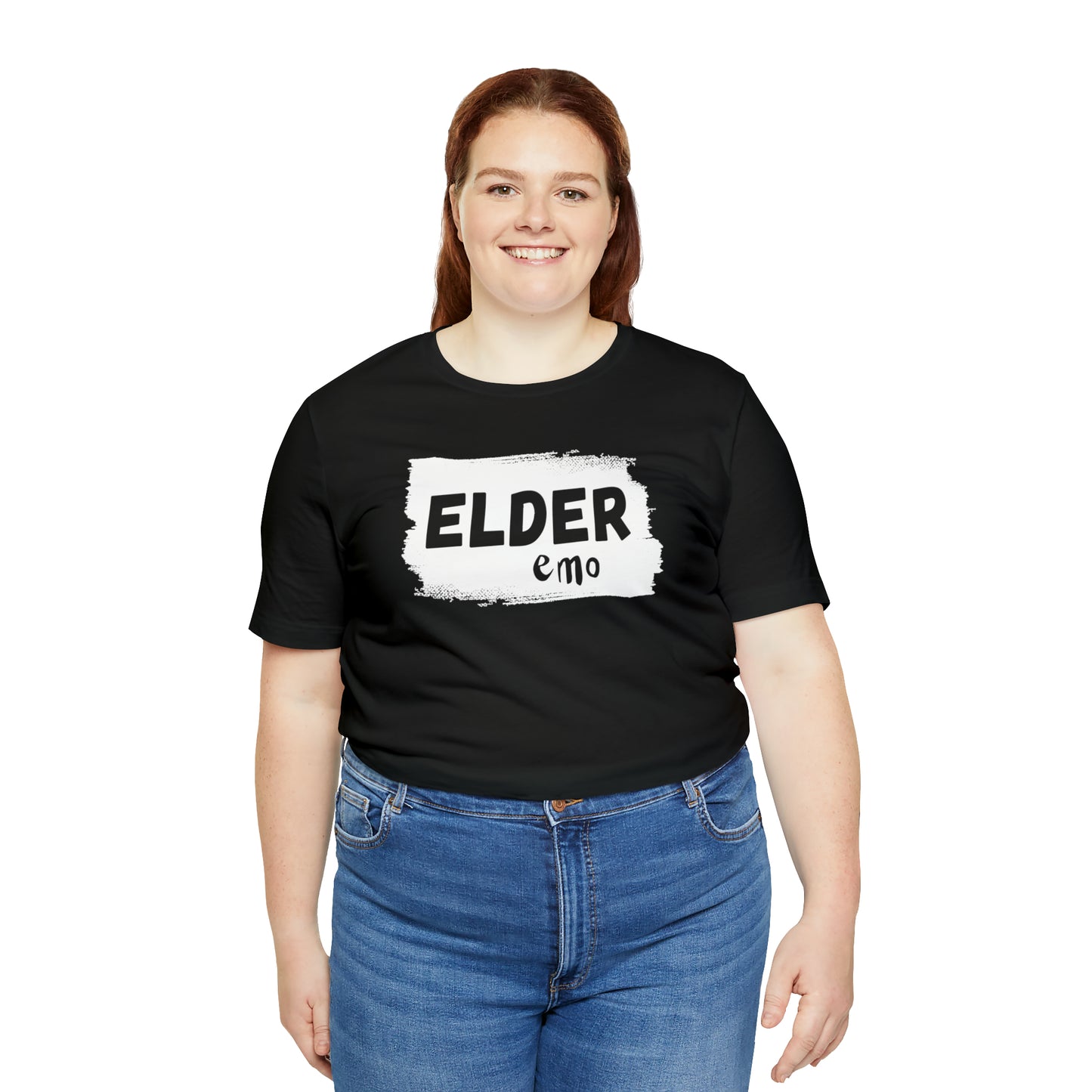 WHITE LETTER Elder Emo, Unisex Jersey Short Sleeve Tee