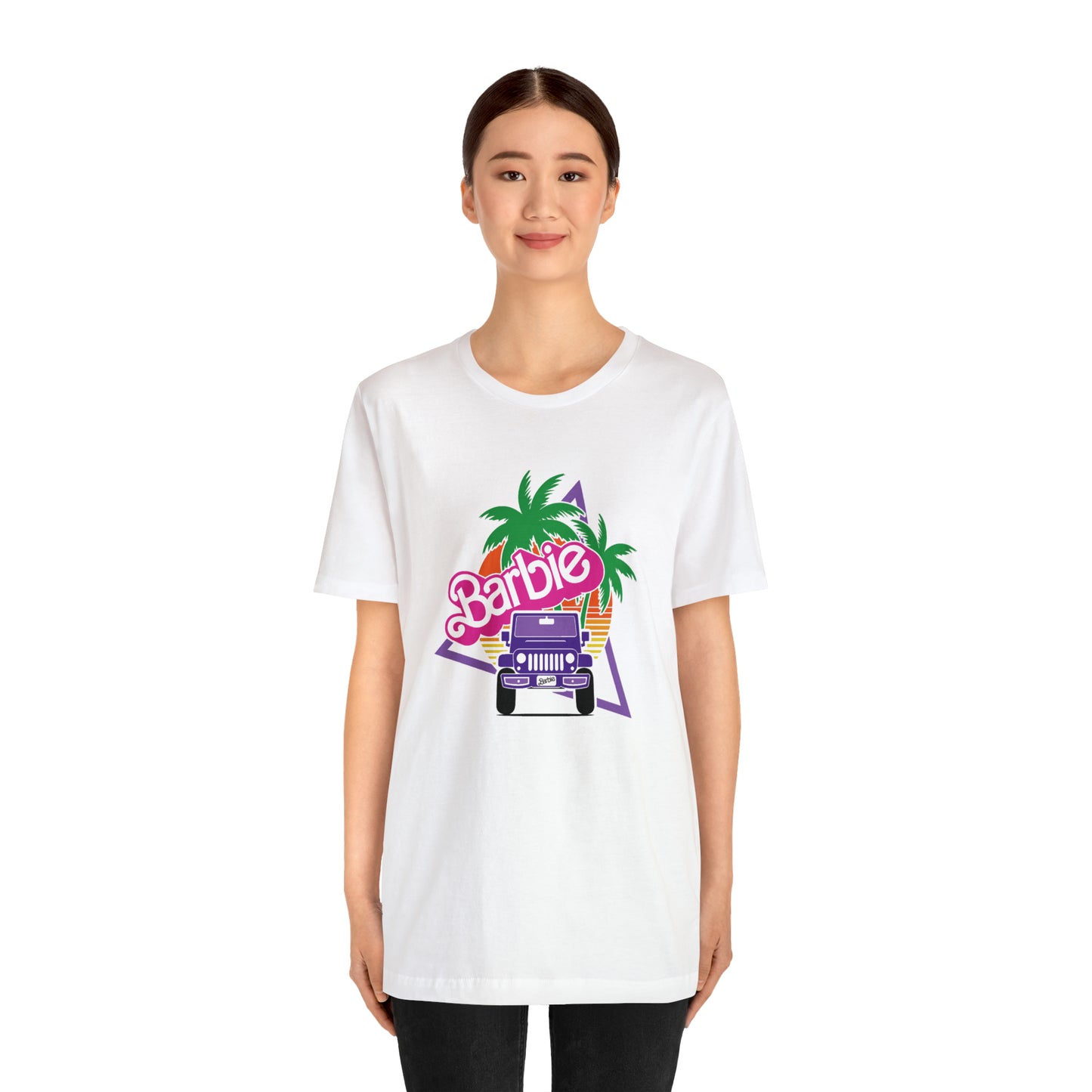 Purple jeep, Beep Beep Barbie Jeep, Unisex Jersey Short Sleeve Tee