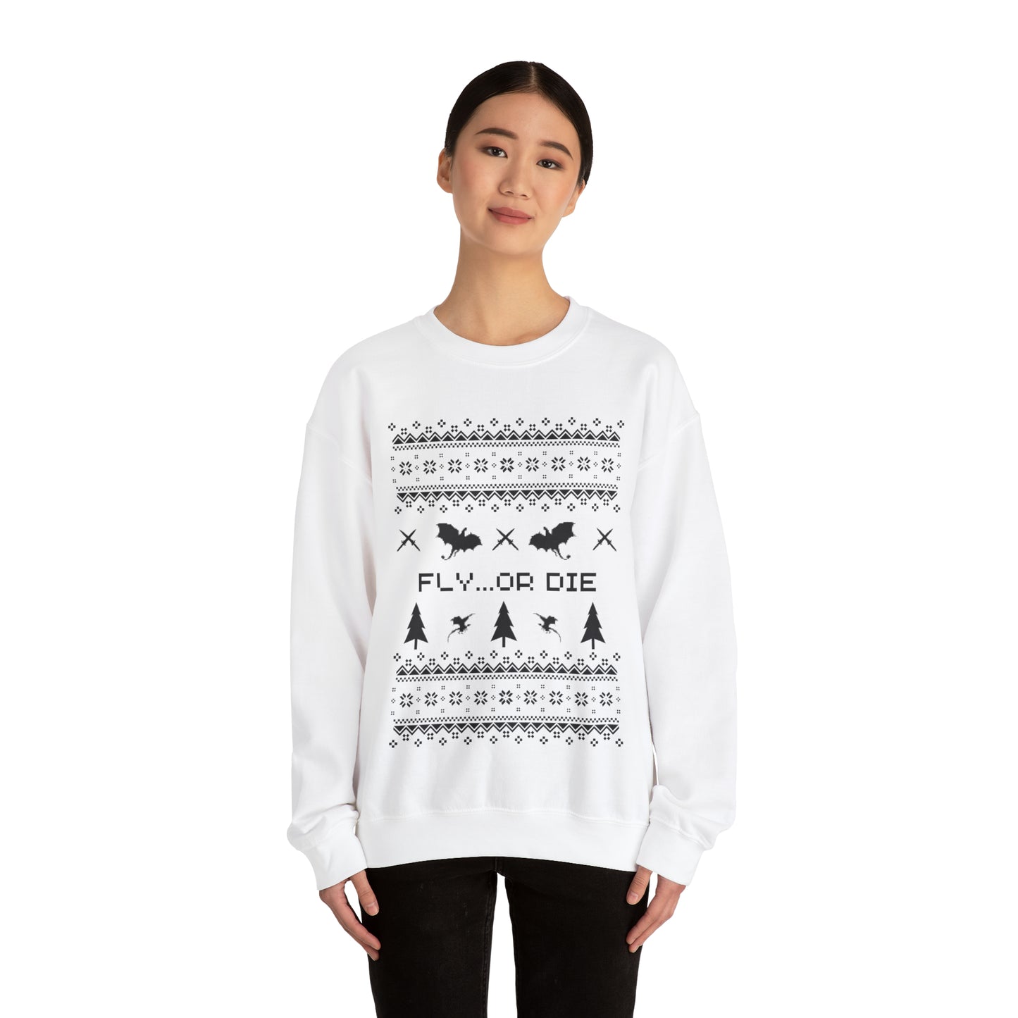 8-Bit Dragon Christmas version 2 - Unisex Sweatshirt