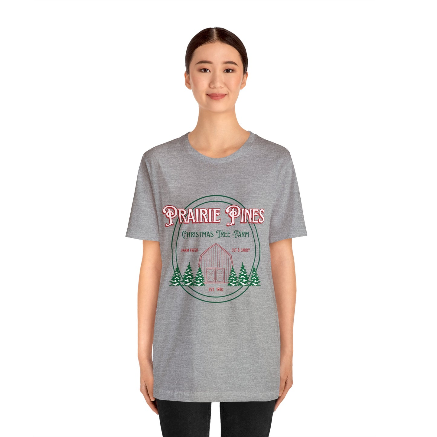 Vintage Prairie Pines Christmas Tree Farm - Unisex T-shirt