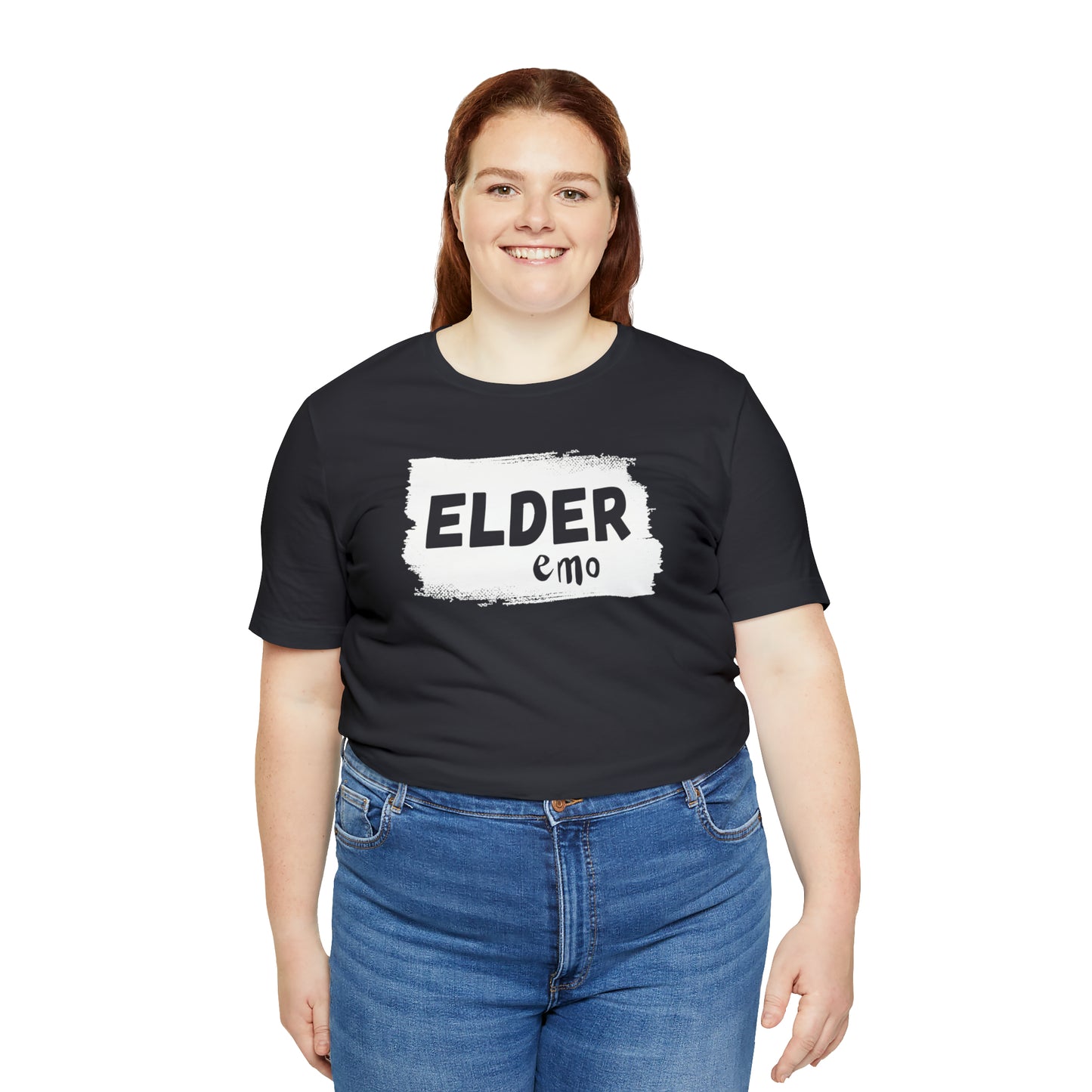 WHITE LETTER Elder Emo, Unisex Jersey Short Sleeve Tee