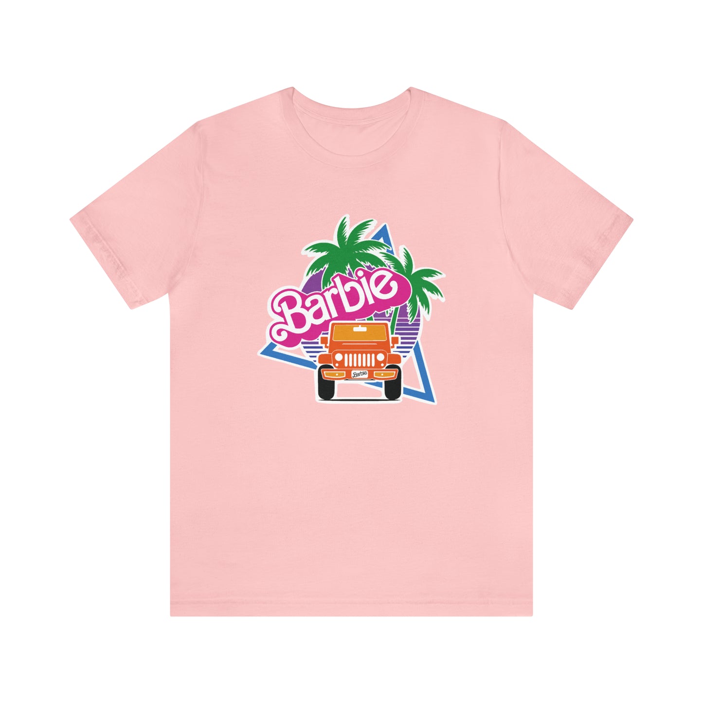 Orange, Beep Beep Barbie Jeep, Unisex Jersey Short Sleeve Tee