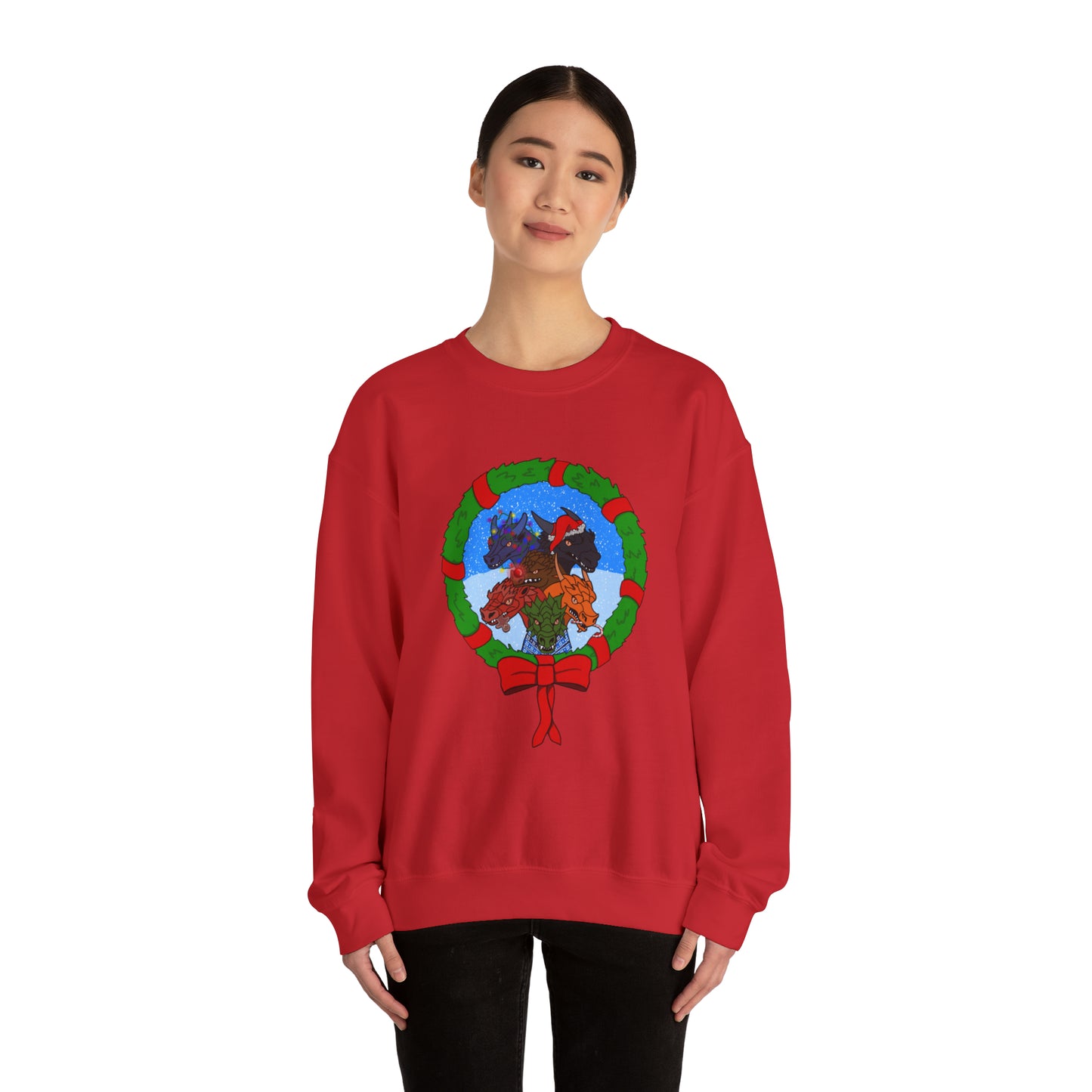 Dragon Christmas with snow - Unisex Sweatshirt