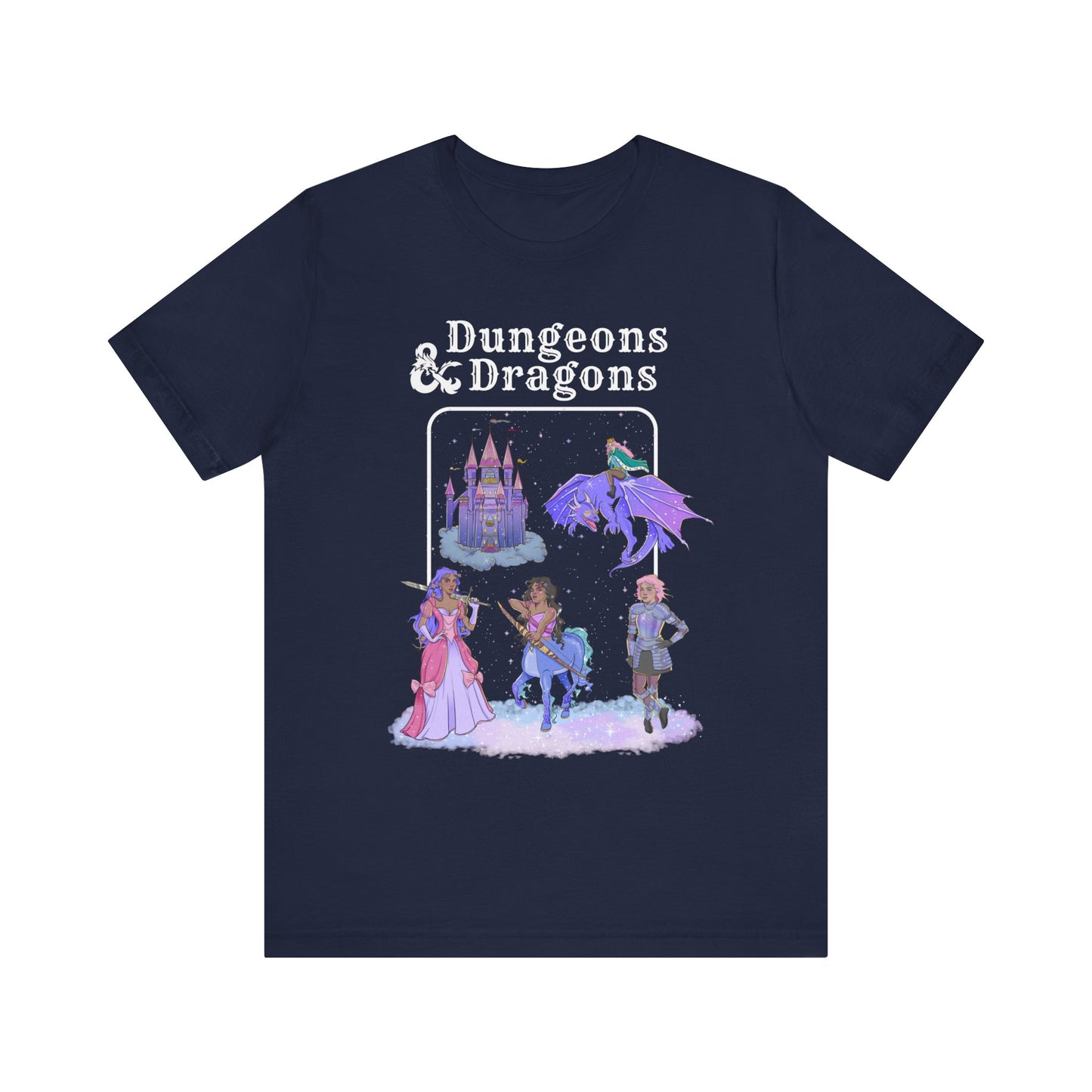 Dragons and Dungeons Pride Shield in back - Unisex Shirt