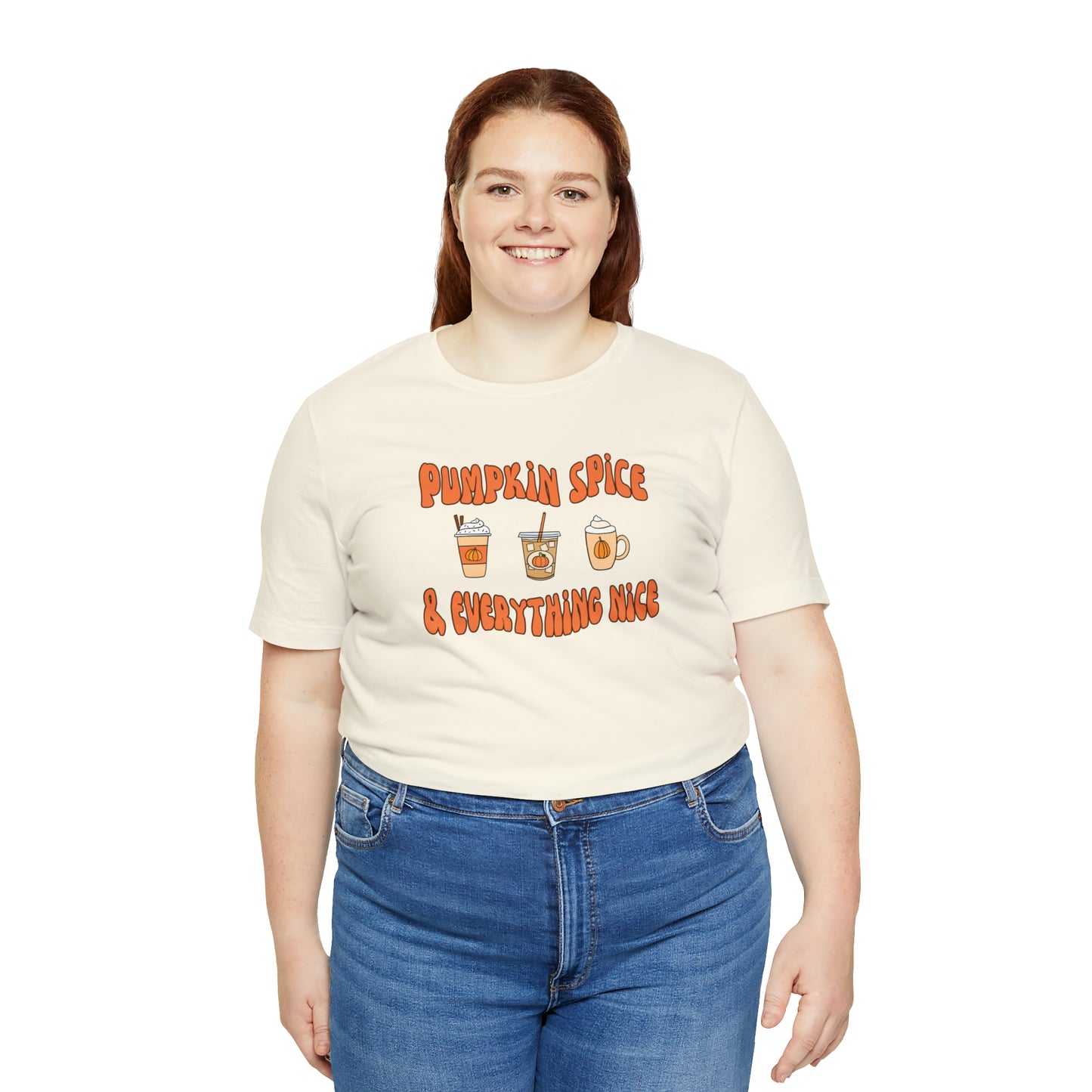 Three Pumpkin Spice, Unisex Jersey Short Sleeve Tee