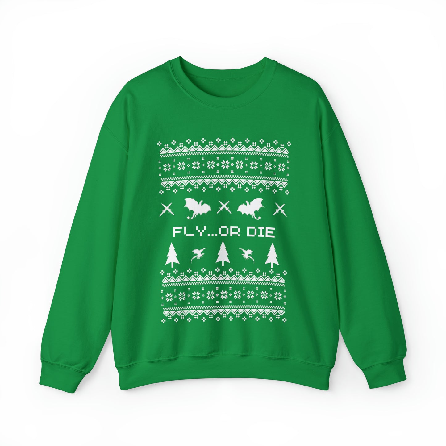 8-Bit Dragon Christmas version 2 - Unisex Sweatshirt