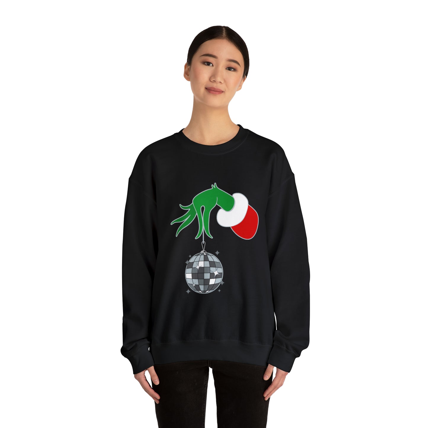 Grinchy Groovy and Bright Jingle Disco Ball - Sweatshirt