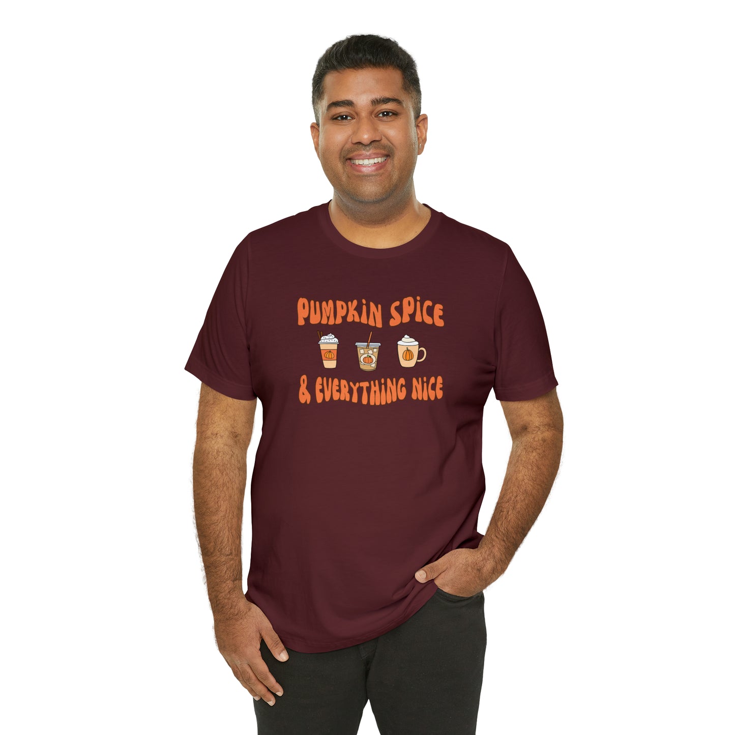Three Pumpkin Spice, Unisex Jersey Short Sleeve Tee