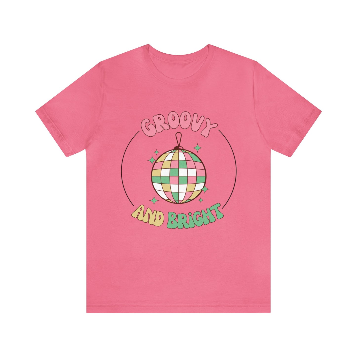 Pink Circle Merry and Bright Jingle Ball - Unisex T-shirt