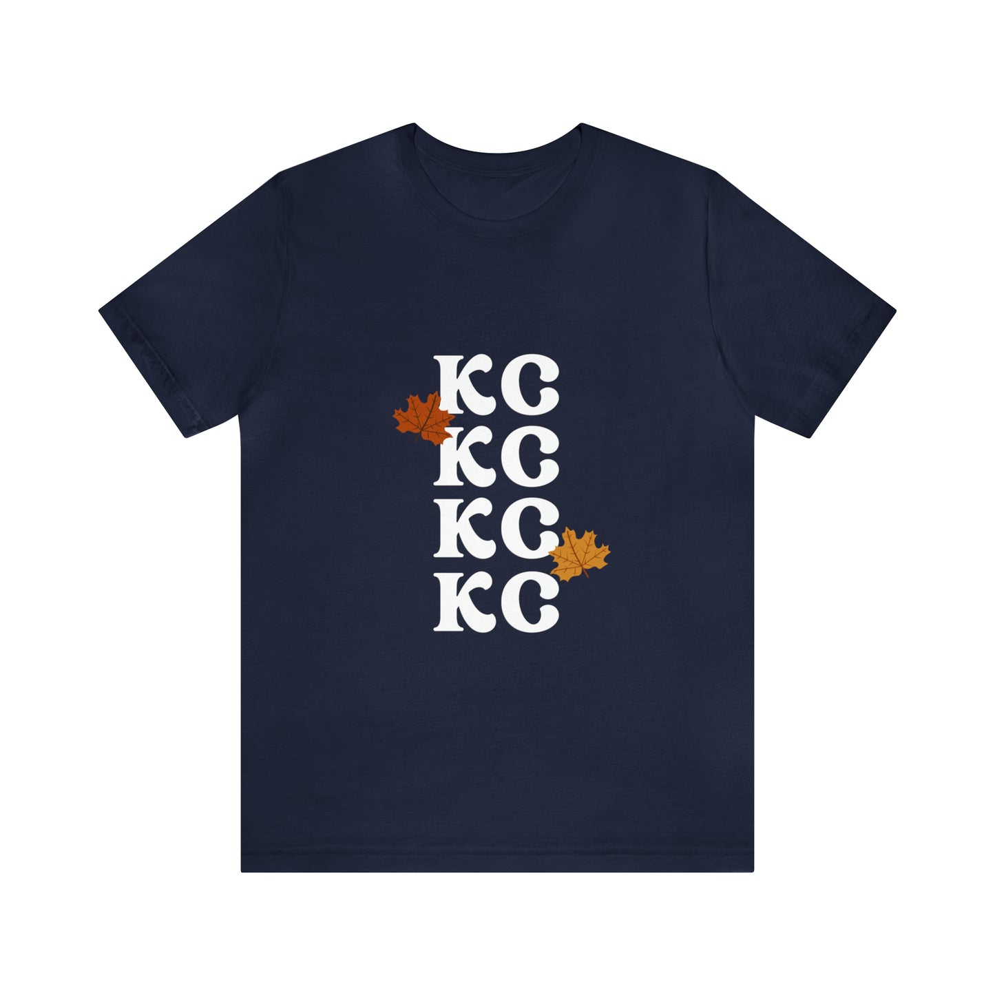 White Text - Kansas City Fall, Unisex Jersey Short Sleeve Tee