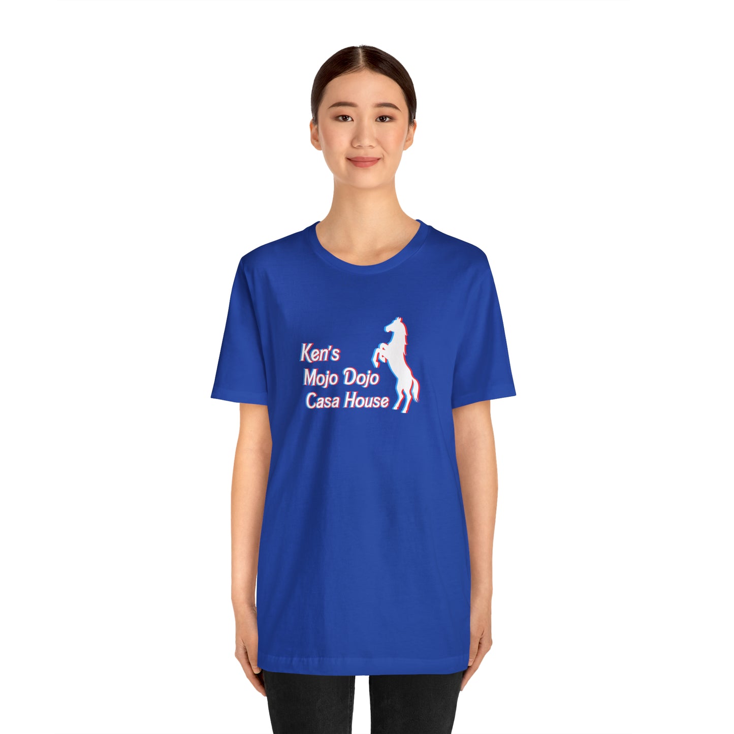3D Glasses: Ken's Mojo Dojo Casa House, Unisex Jersey Short Sleeve Tee