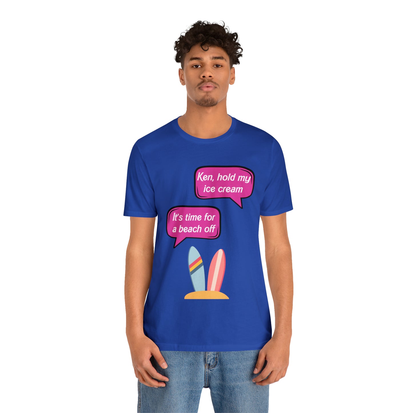 Blank back Beach off, Unisex Jersey Short Sleeve Tee