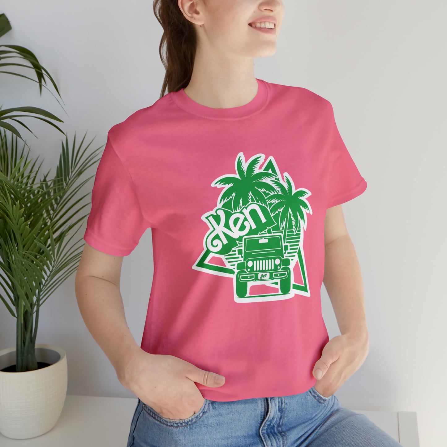 All green Ken, Beep Beep KEN Jeep, Unisex Jersey Short Sleeve Tee