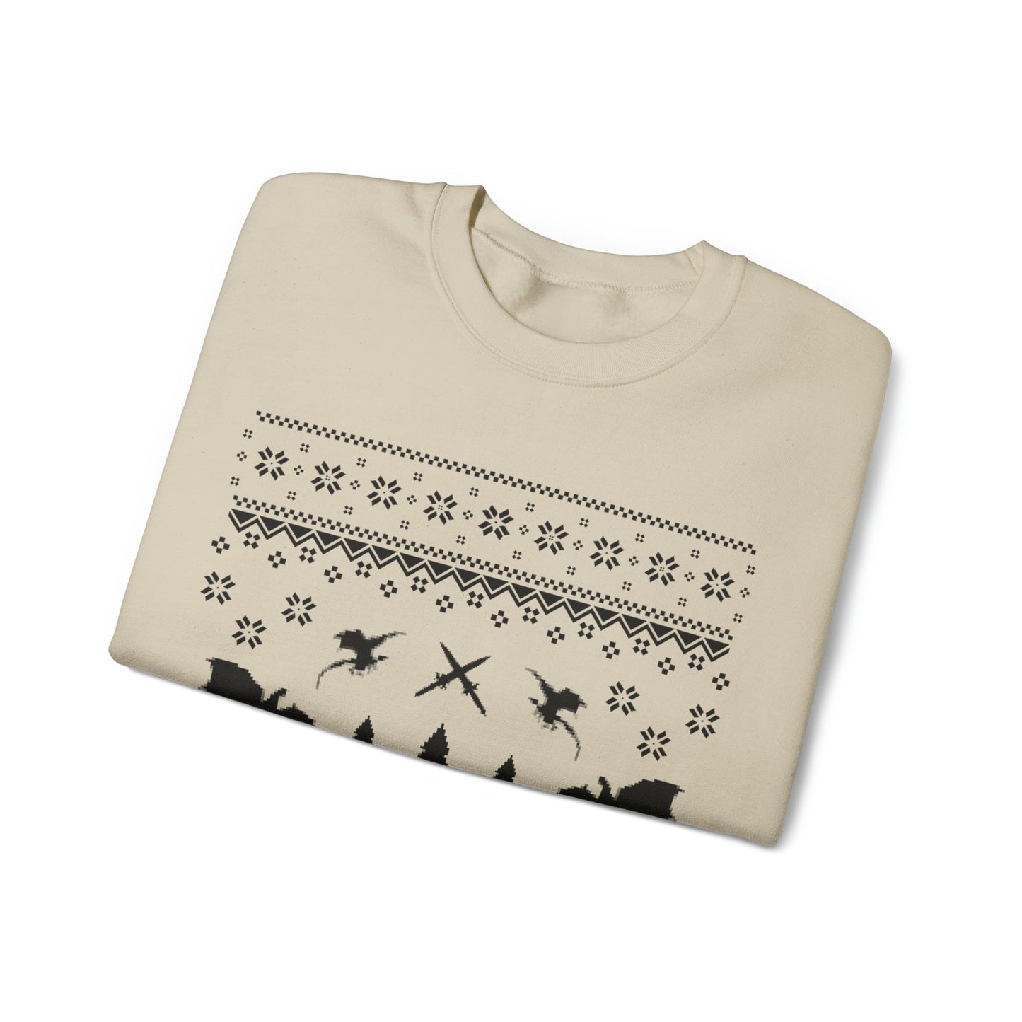 8-Bit Dragon Christmas version 3 - Unisex Sweatshirt