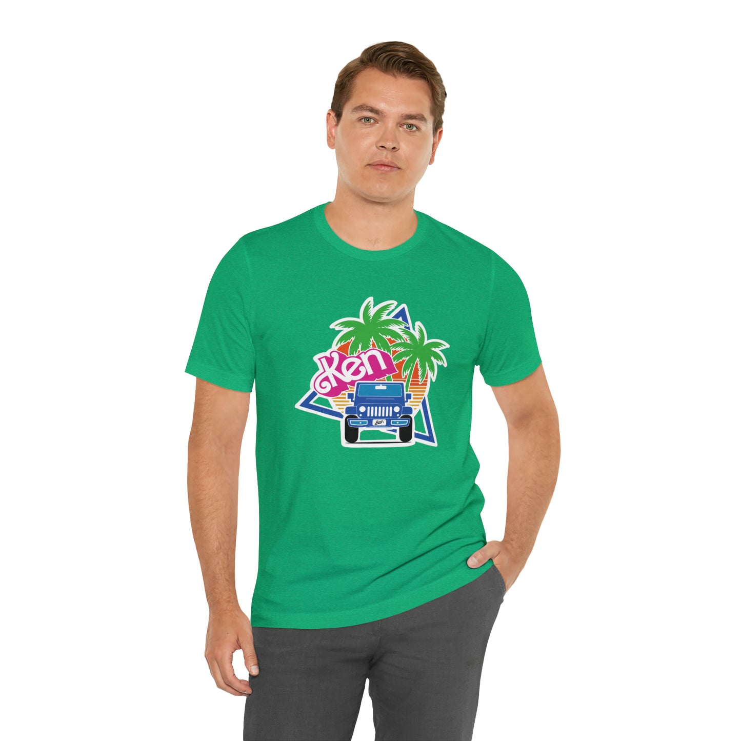 Blue Ken, Beep Beep KEN Jeep, Unisex Jersey Short Sleeve Tee