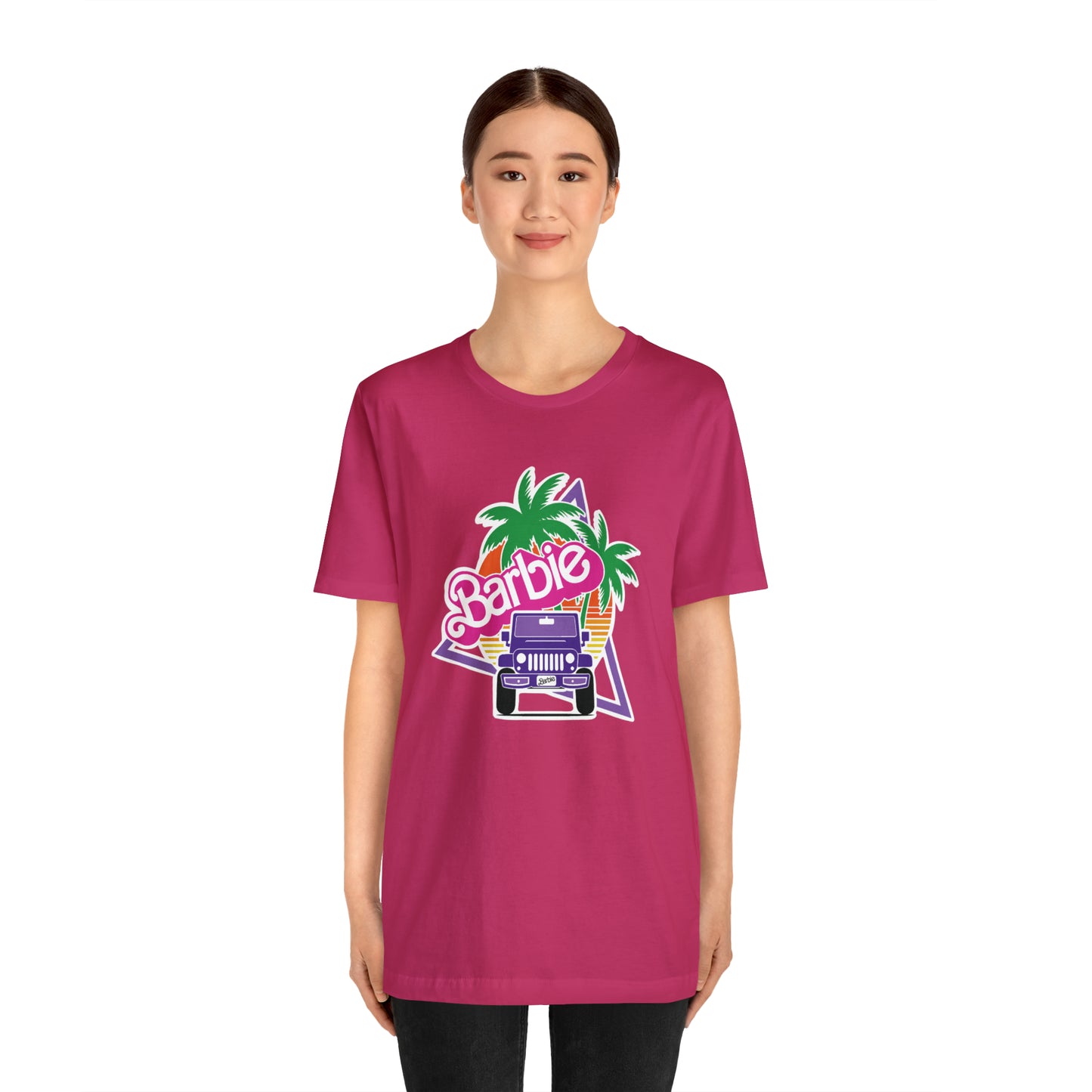 Purple jeep, Beep Beep Barbie Jeep, Unisex Jersey Short Sleeve Tee