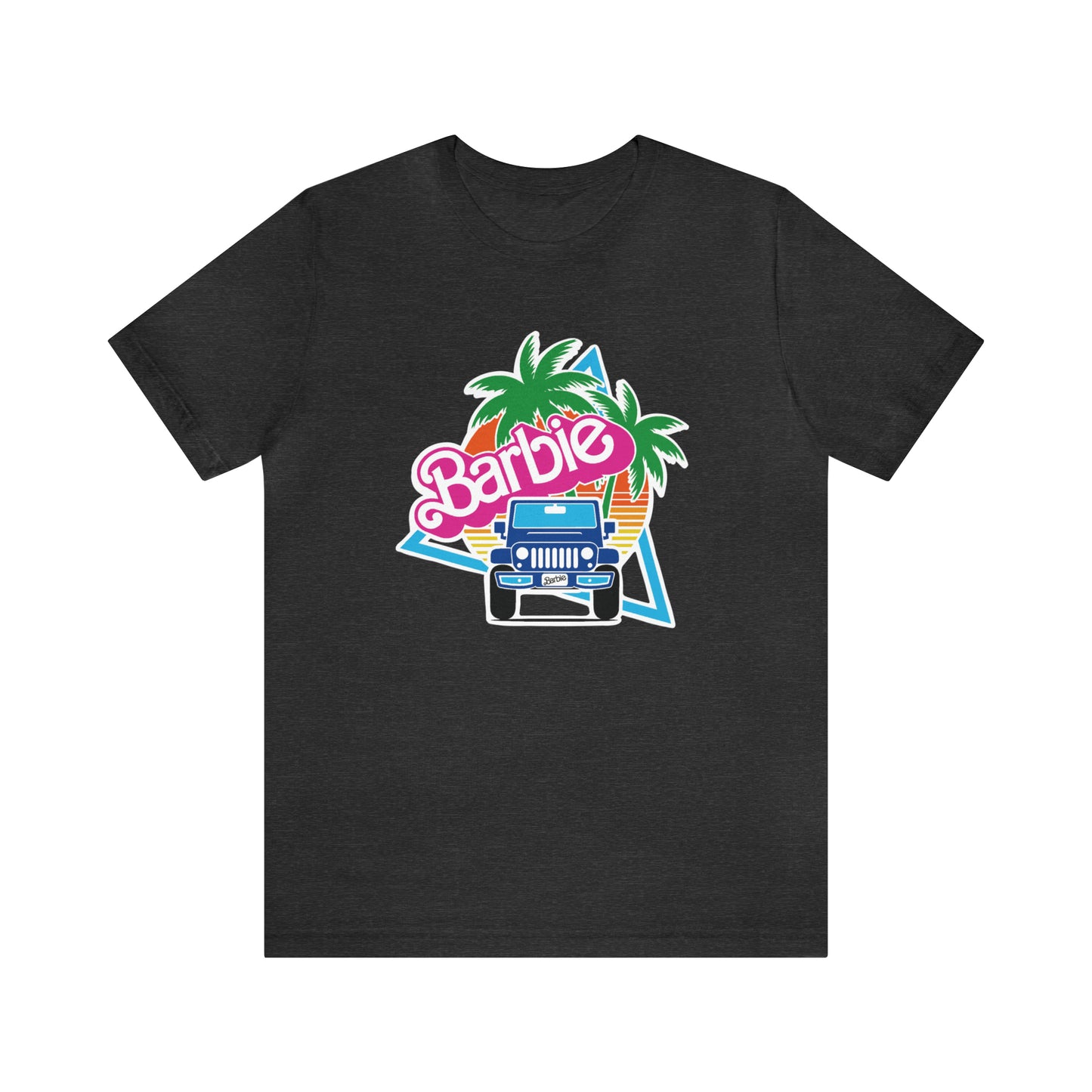 Blue jeep, Beep Beep Barbie Jeep, Unisex Jersey Short Sleeve Tee