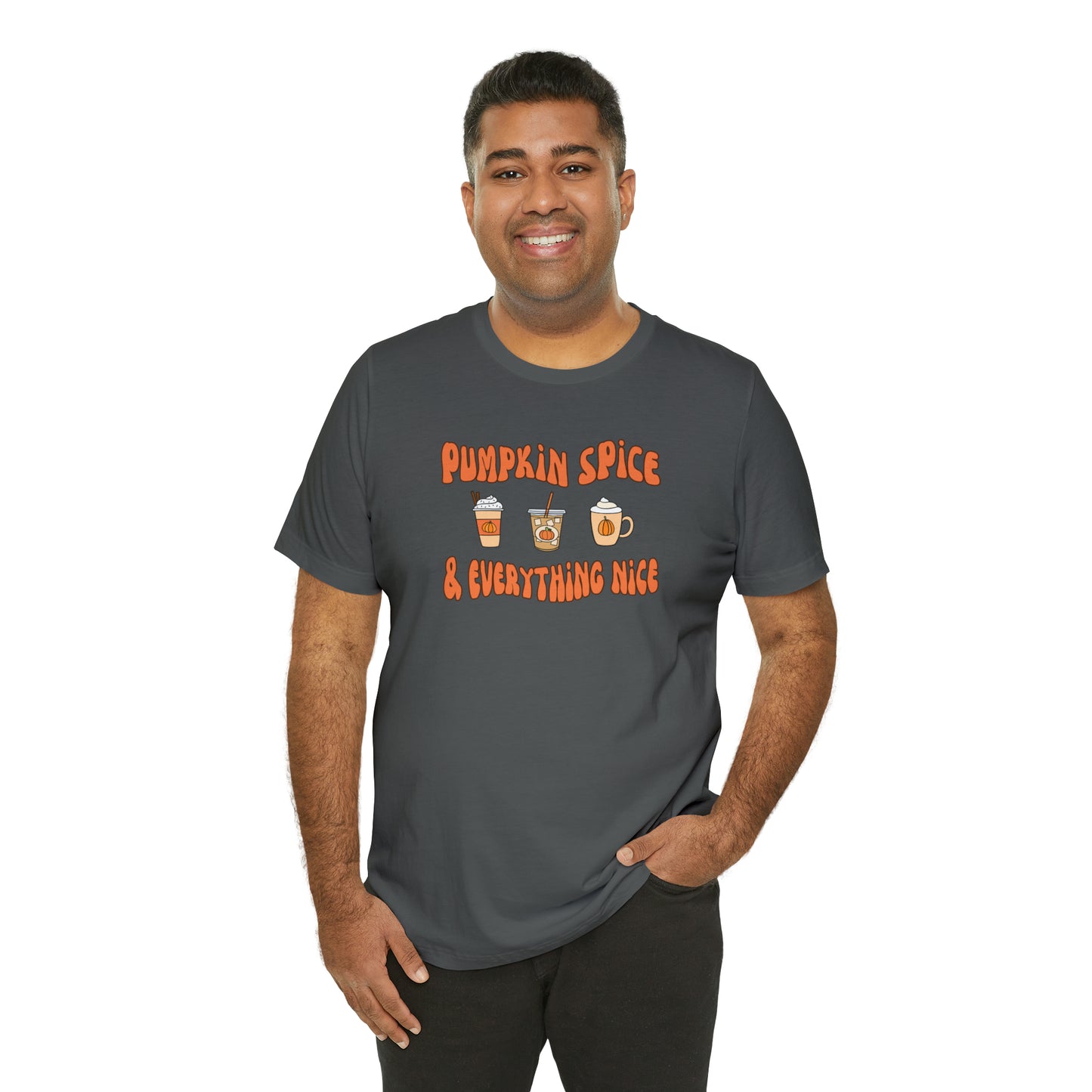 Three Pumpkin Spice, Unisex Jersey Short Sleeve Tee