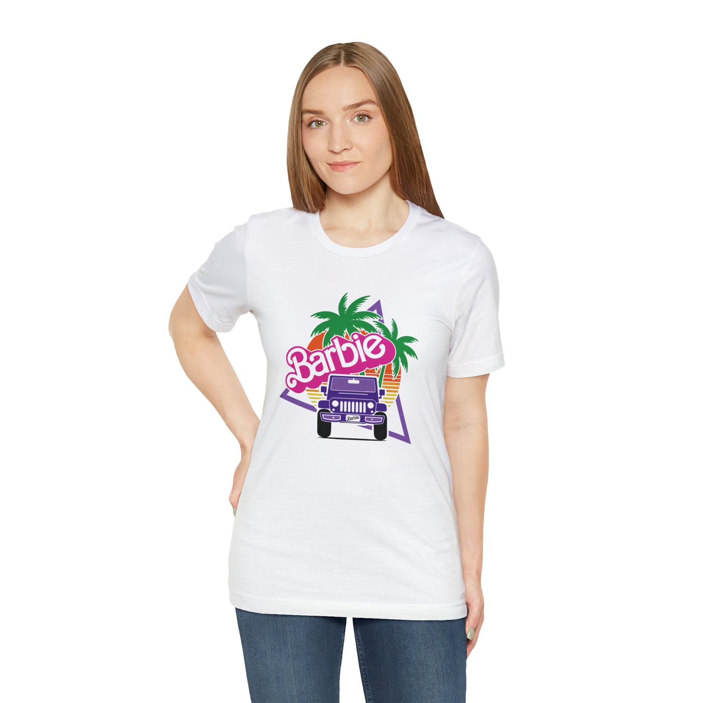 Purple jeep, Beep Beep Barbie Jeep, Unisex Jersey Short Sleeve Tee