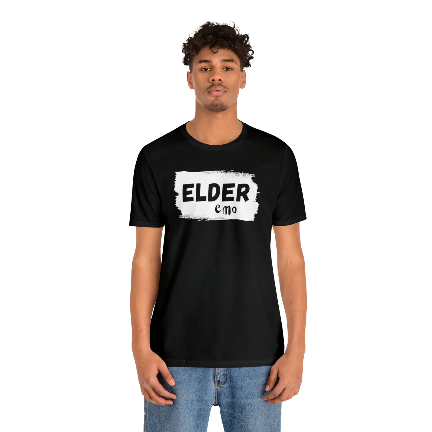 WHITE LETTER Elder Emo, Unisex Jersey Short Sleeve Tee